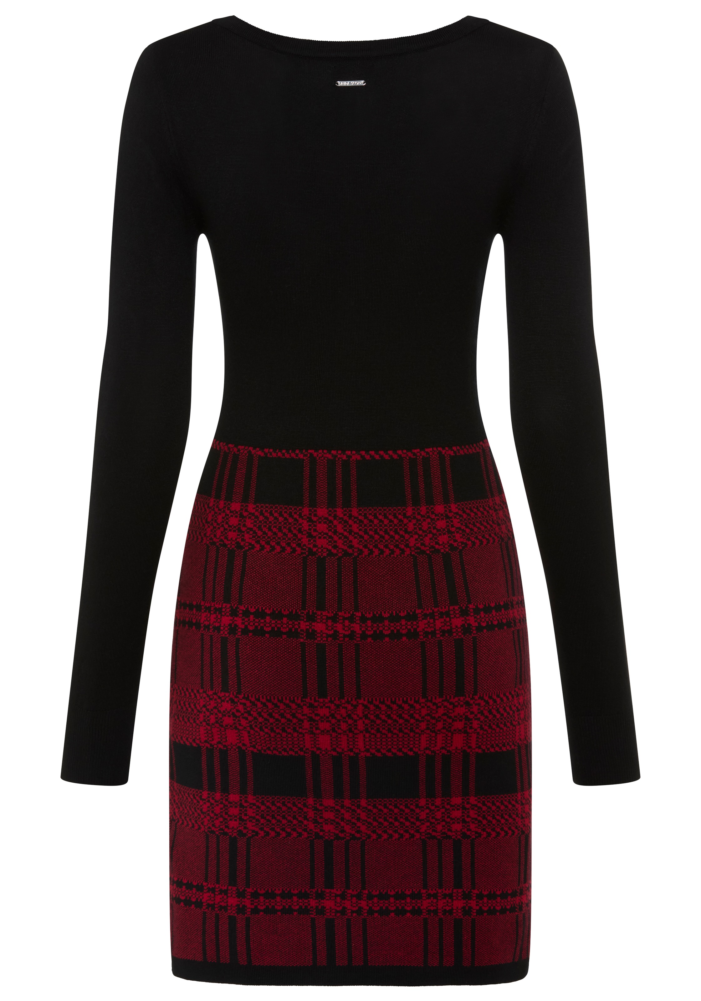 Laura Scott Strickkleid »figurbetonte Passform, mit V-Ausschnitt« mit eleganten Knopfdetails