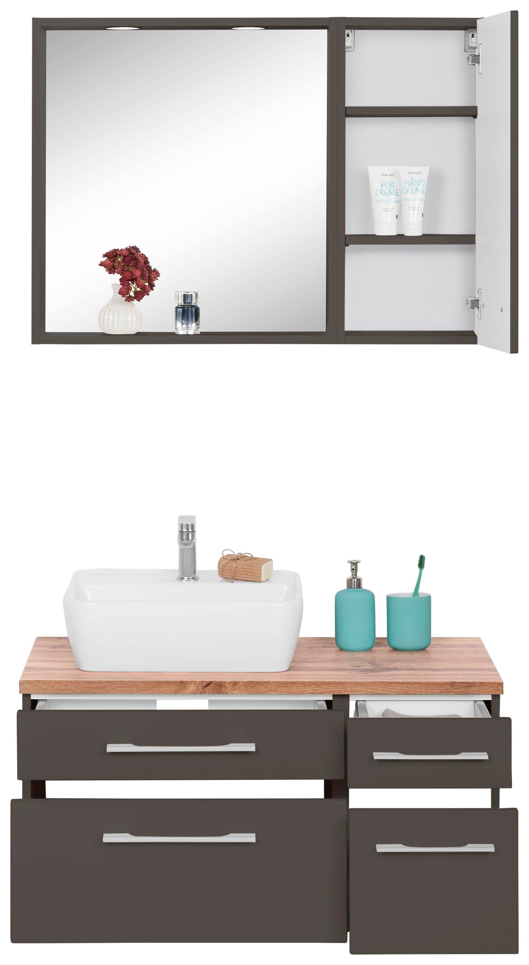 welltime Badmöbel-Set »Davos« 3 Stk. tlg.