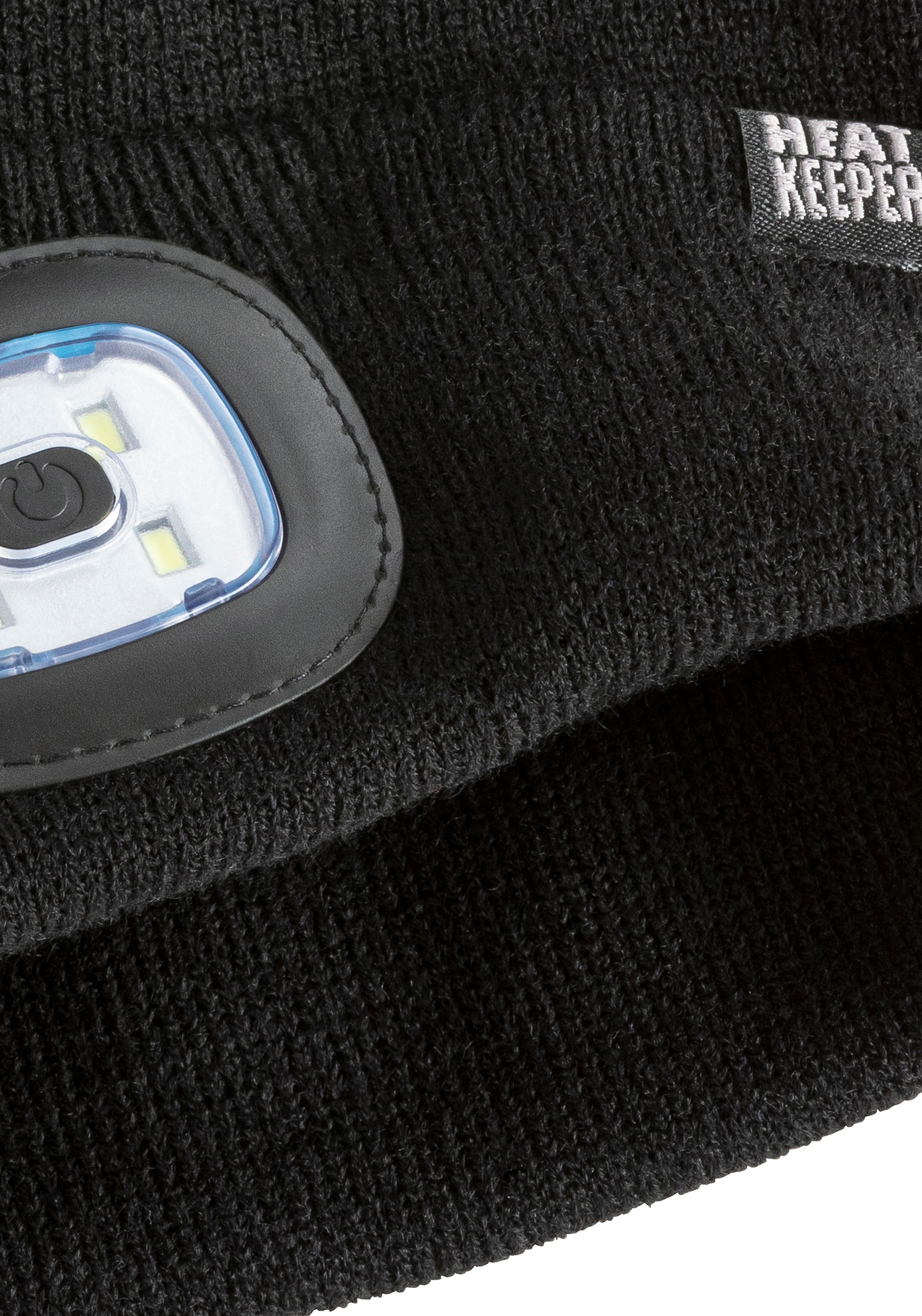 Heatkeeper Strickmütze »MEN THERMAL BEANIE+LED LIGHT RECHARGE«, wiederaufladbarer, abnehmbaren LED-Leuchte für die dunkle Jahreszeit