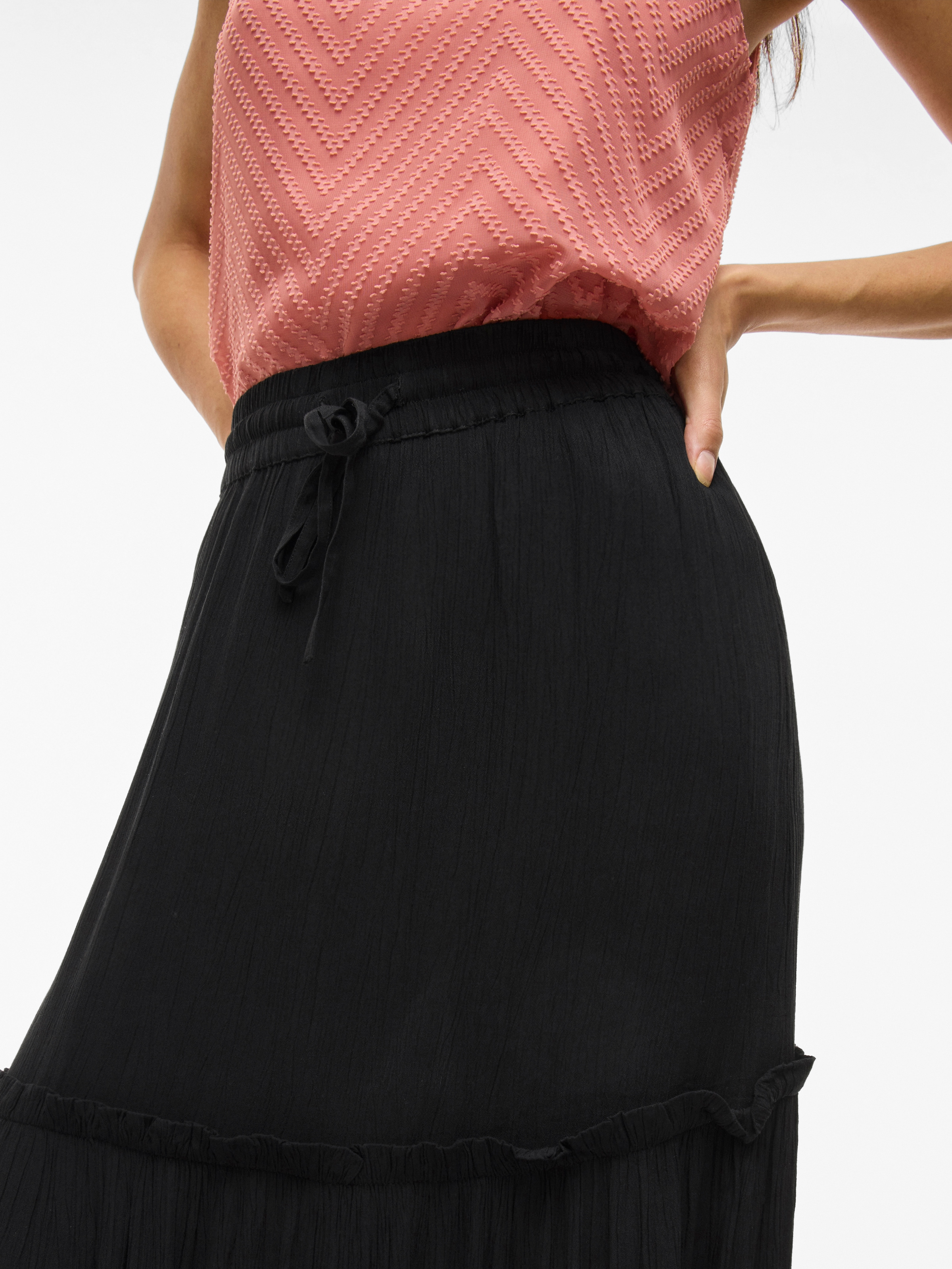 Vila Maxirock »VIMESA HW MAXI SKIRT - NOOS« mit Rüschen