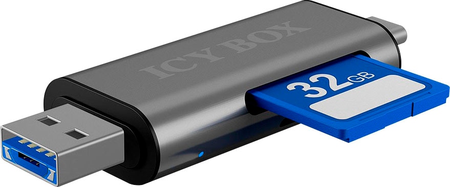 Computer-Adapter »ICY BOX SD/MicroSD, USB 2.0 Card Reader mit USB-C & -A und OTG«