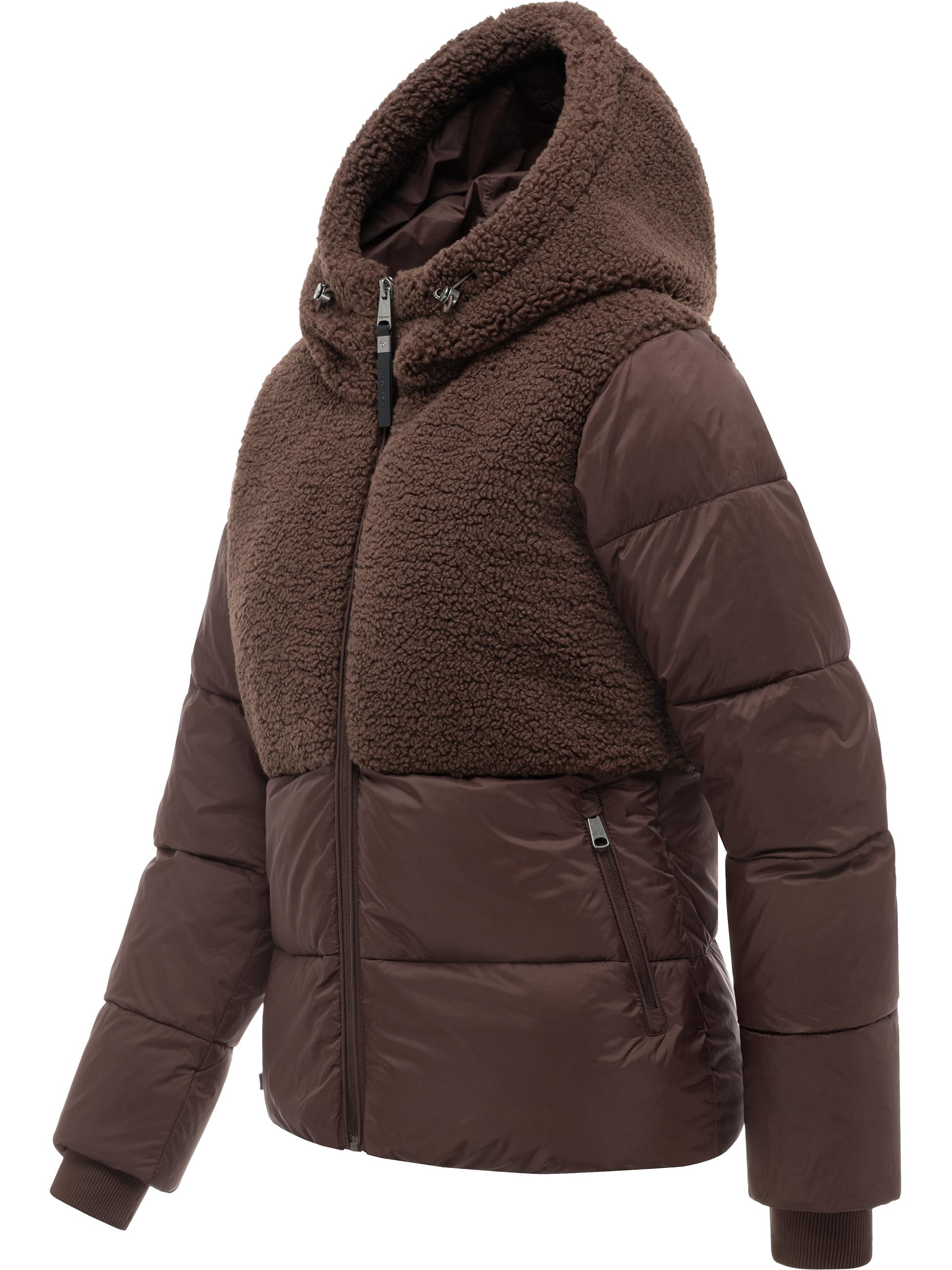 Ragwear Winterjacke »Winterjacke Patuff Y« mit Kapuze Winter Damen Steppjacke im Materialmix