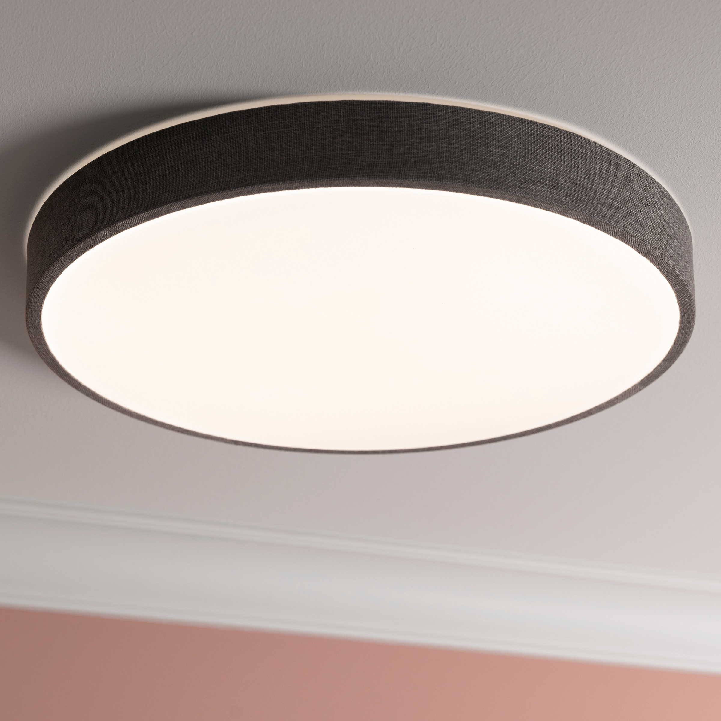 Brilliant LED Deckenleuchte »Filiz«, Ø 49 cm, Textil, 4500 lm, 3000-6500 K, dimmbar, Fernbedienung