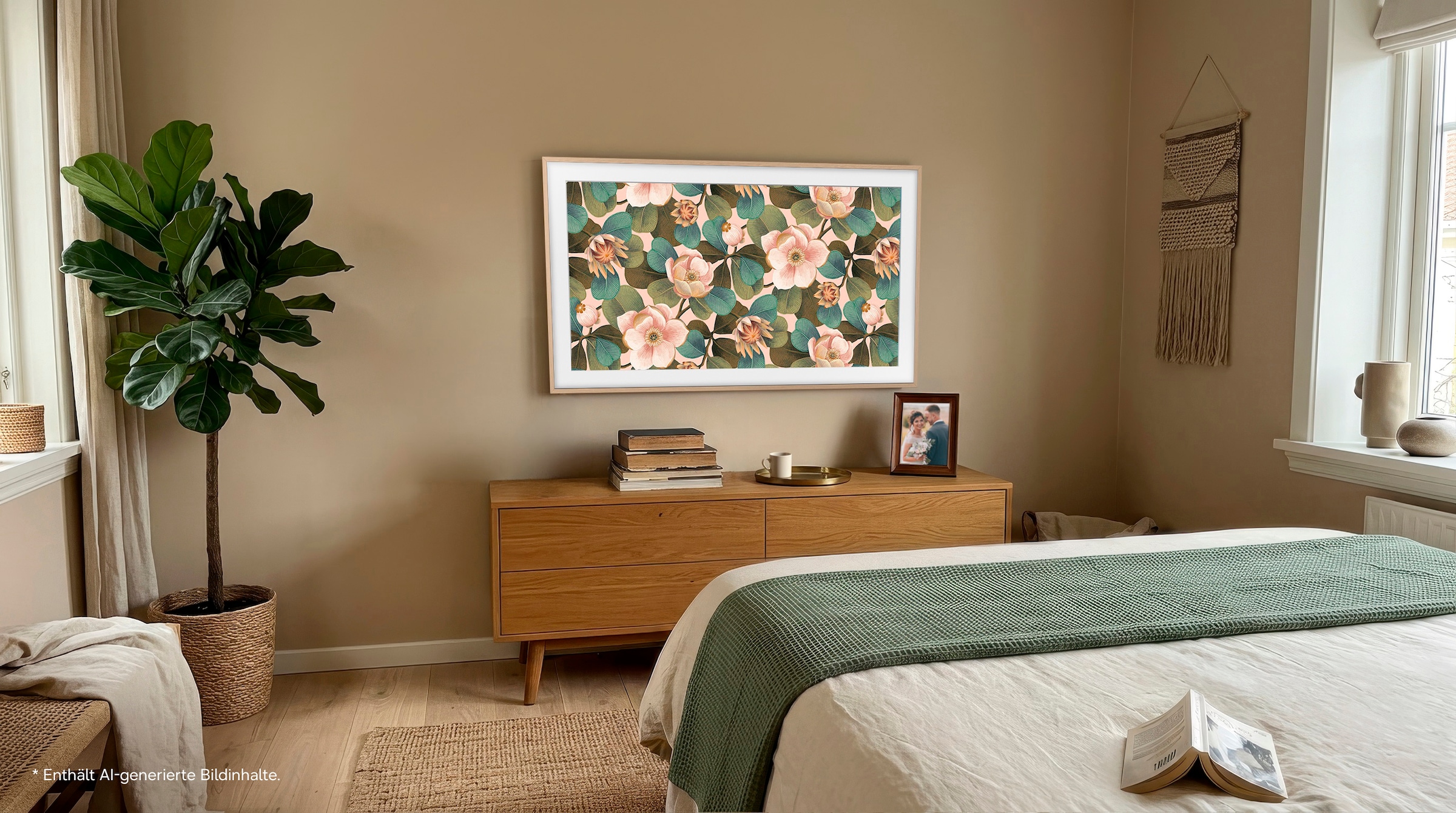 Samsung QLED-Fernseher »GQ55LS03HAU« 138 cm/55 ″ Smart-TV The Frame, Art Mode Kunstwerke, Antireflexion, Rahmen austauschbar