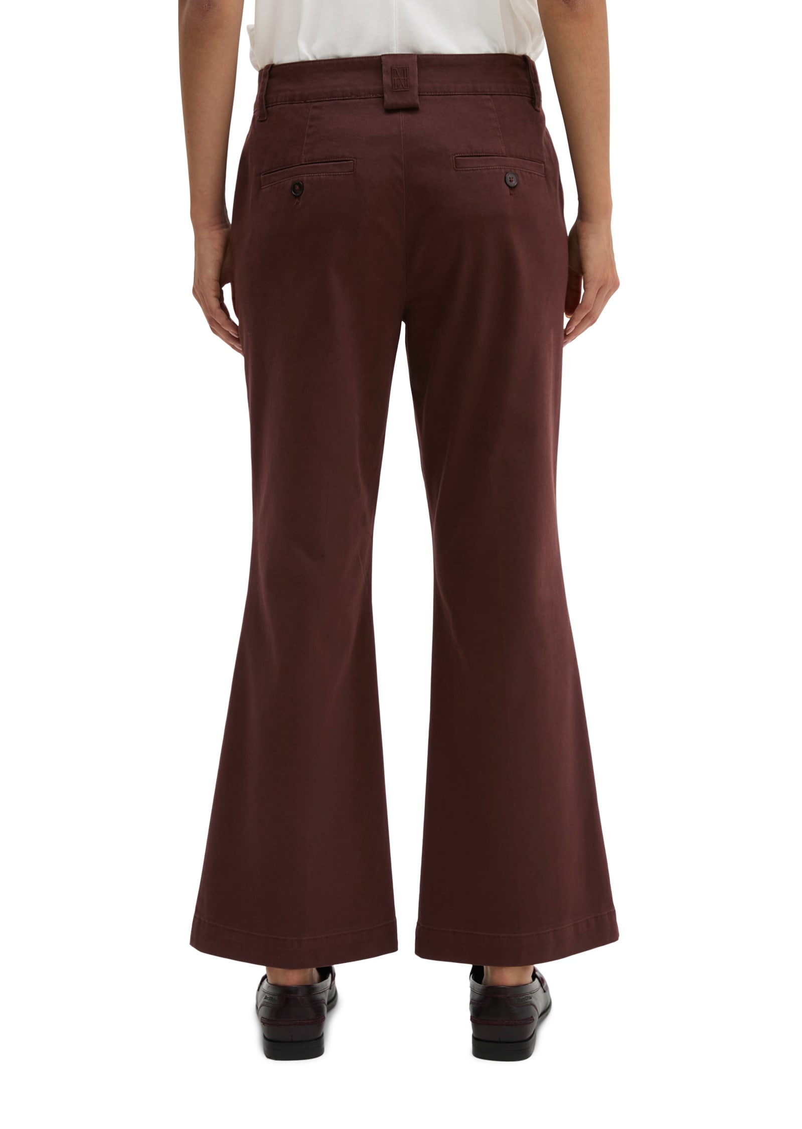 Marc O'Polo 7/8-Hose »MARTHE FLARED«  aus Baumwoll-Stretch-Satin, Flared Fit