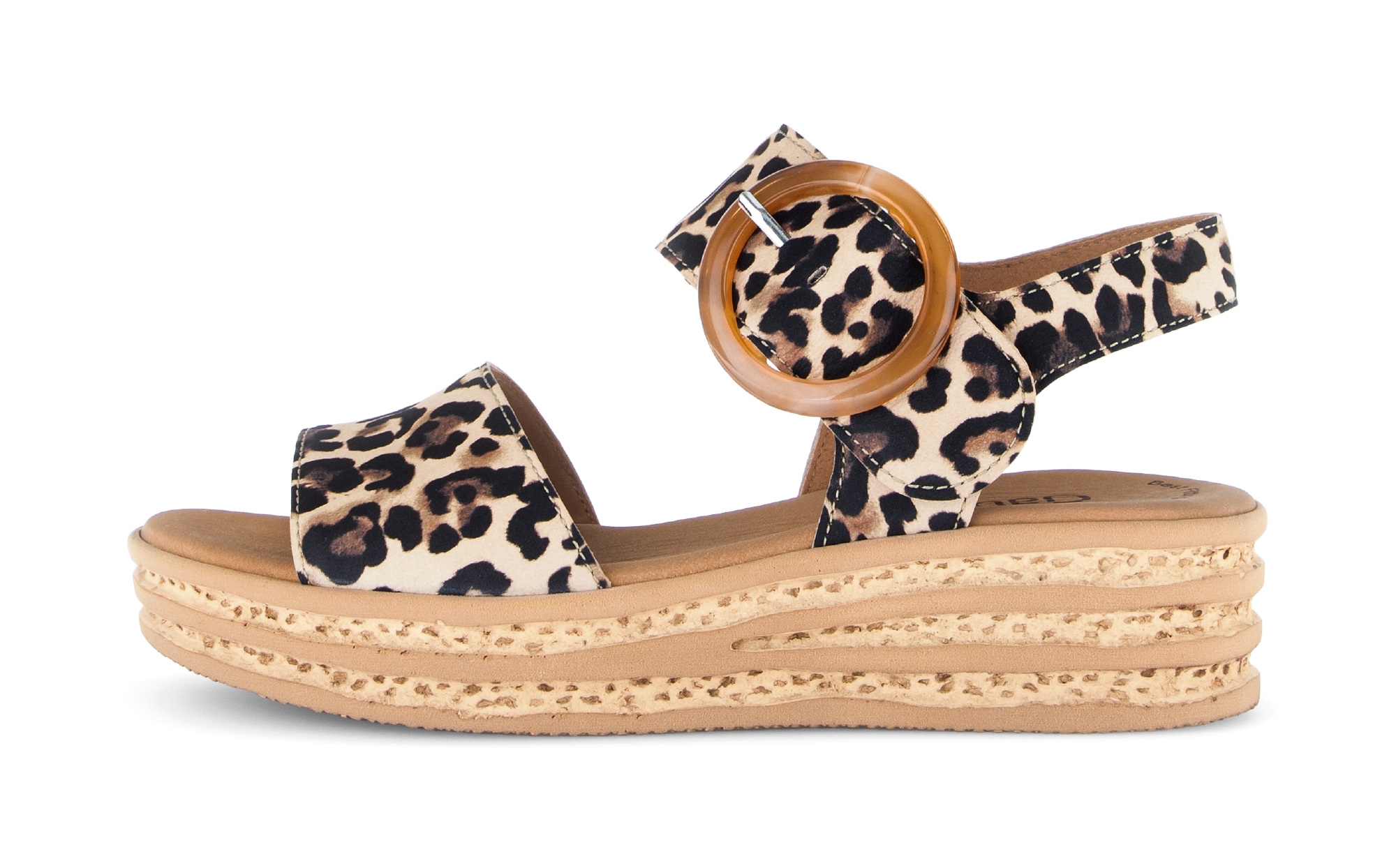 Gabor Keilsandalette  , Riemchensandale, Sommerschuh mit modischer Zierschnalle