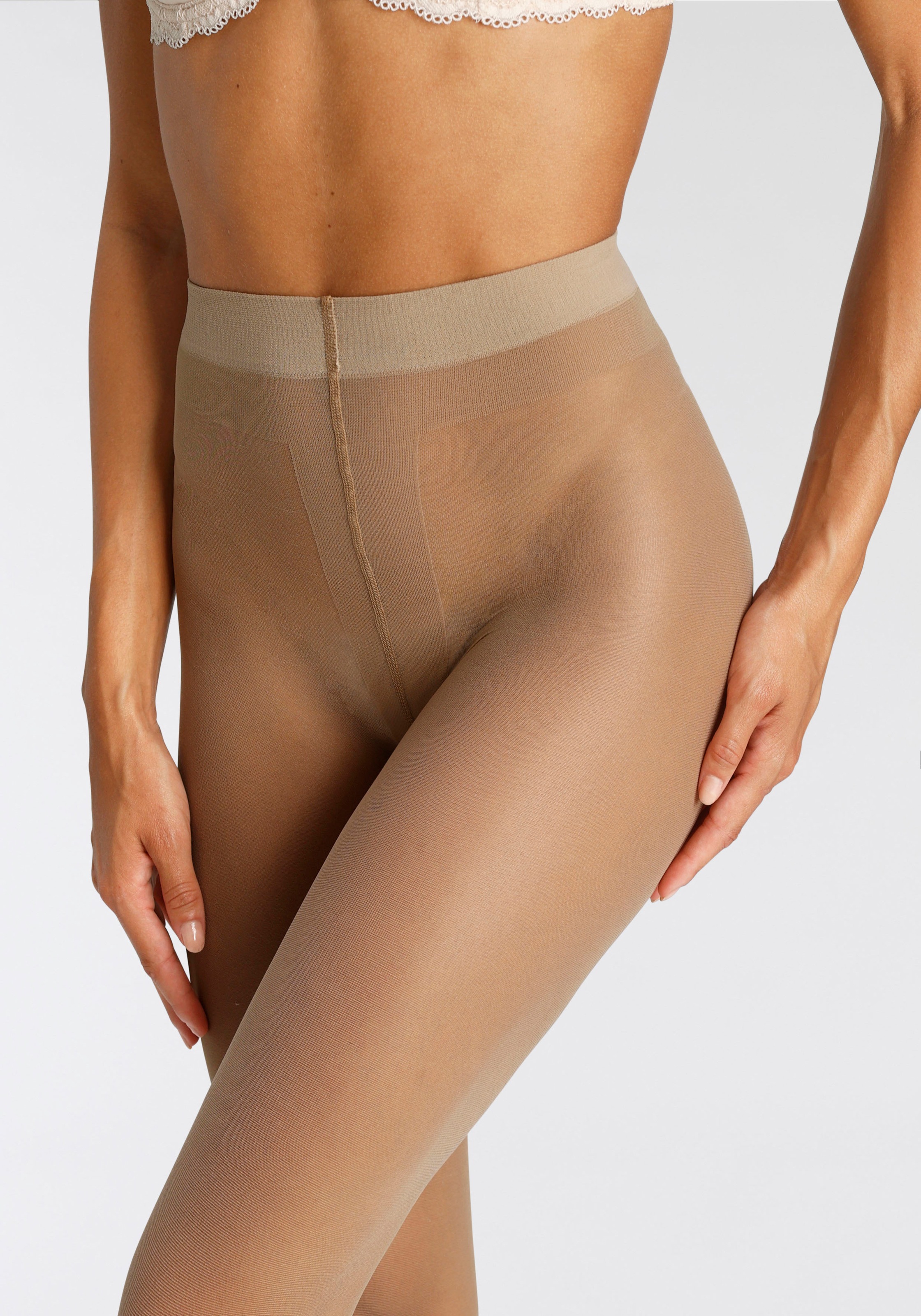 LASCANA Feinstrumpfhose, 20 DEN, mit Griffleiste unter dem Bund