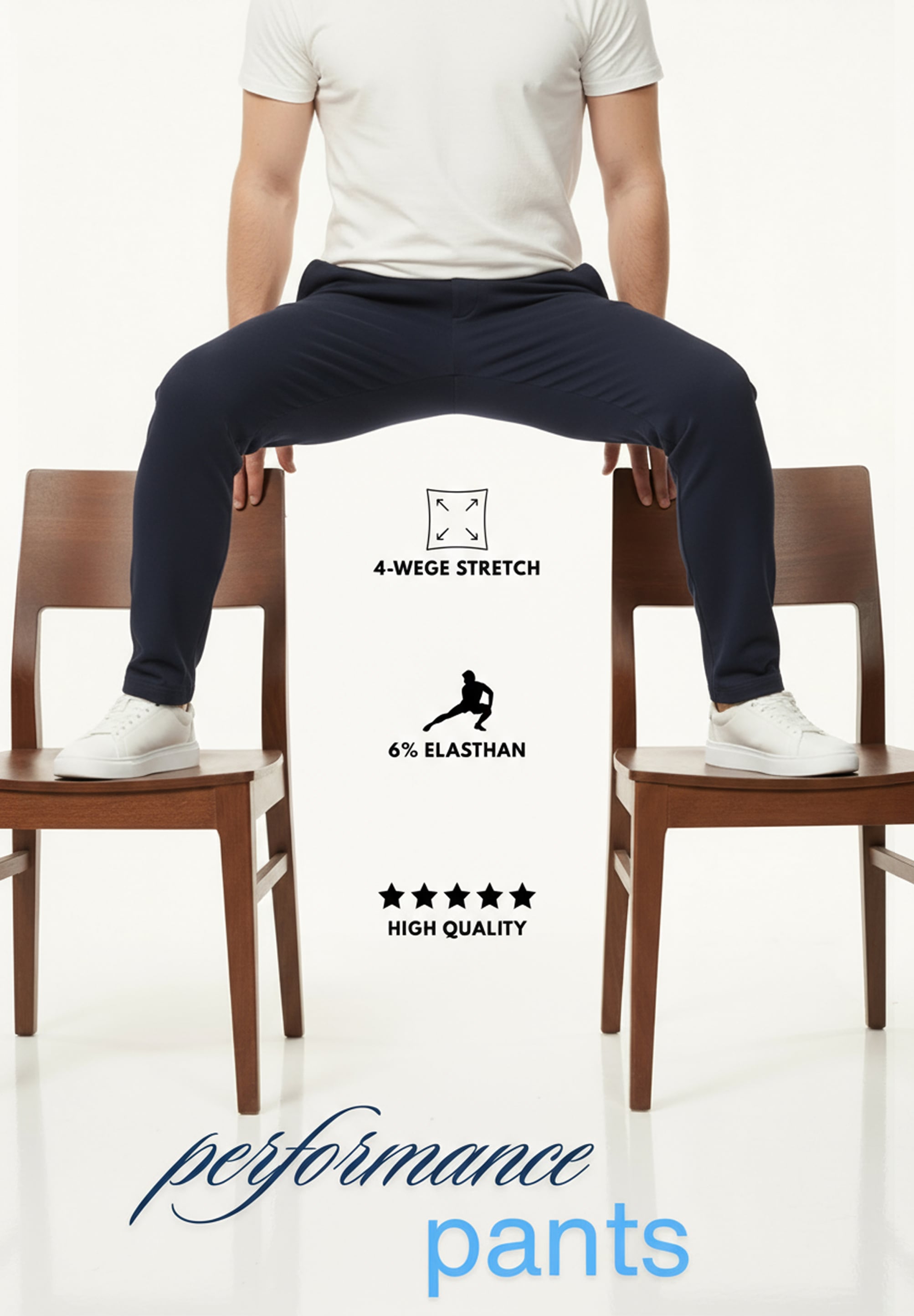 Daily Cotton Chinohose »als Performance Pants mit Super Stretch in Slim-Fit«  Ultra Bequeme & Flexible Herren Stoffhose mit 6% Elasthan