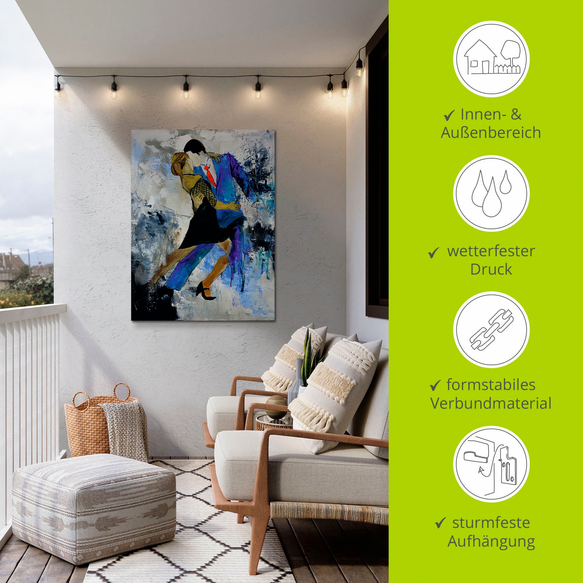 Artland Wandbild »Tango«, Sport, (1 St.), als Alubild, Outdoorbild, Leinwandbild, Poster in verschied. Größen