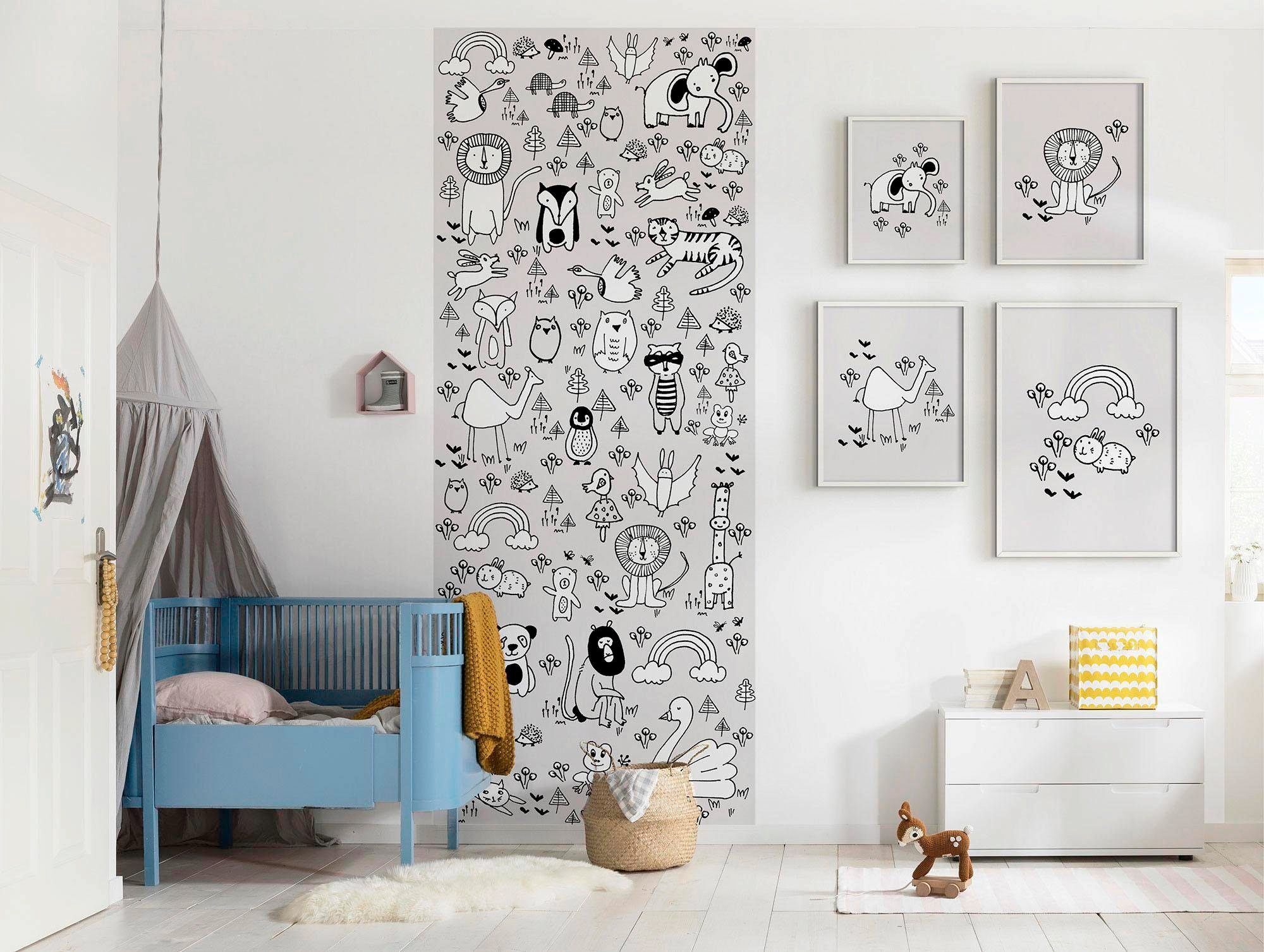 Komar Poster »Scribble Lion«, Tiere, (1 St.), Kinderzimmer, Schlafzimmer, Wohnzimmer