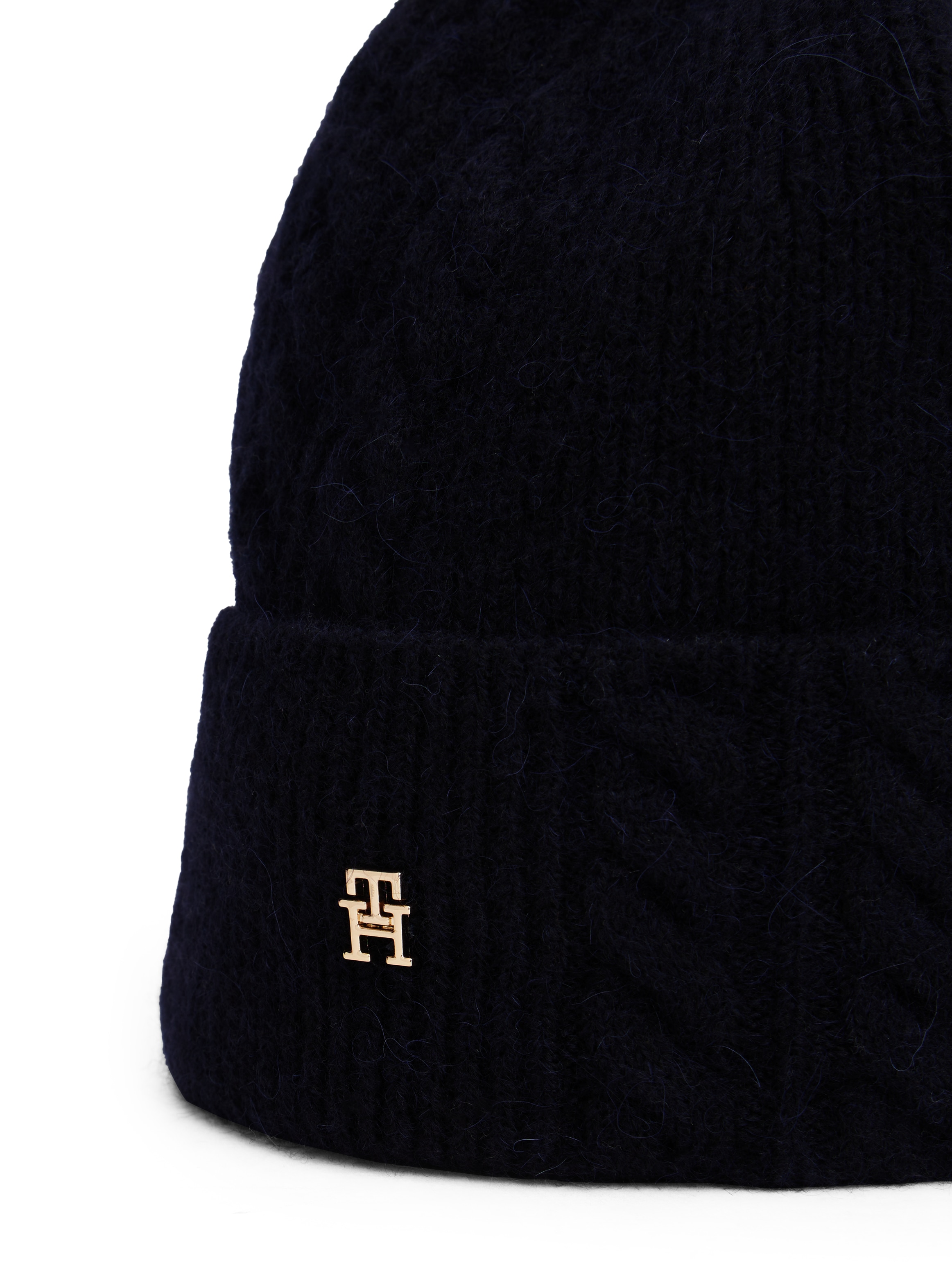 Tommy Hilfiger Beanie »TH ELEVATED CHIC FLUFFY«, flauschig, mit Wolle, ca. 25x21 cm