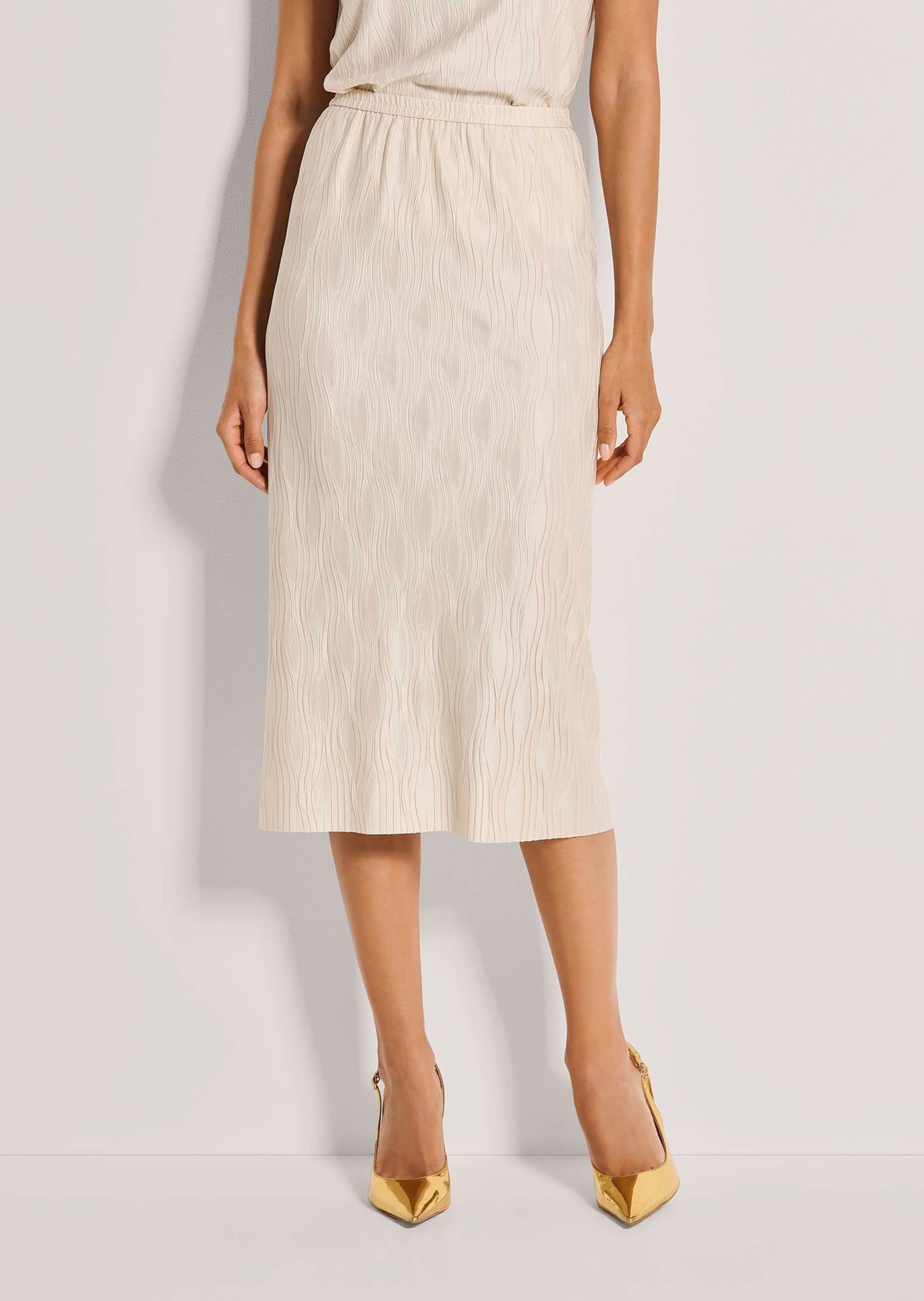 MADELEINE Midirock »Midirock Schlupfrock mit Wellenstruktur«