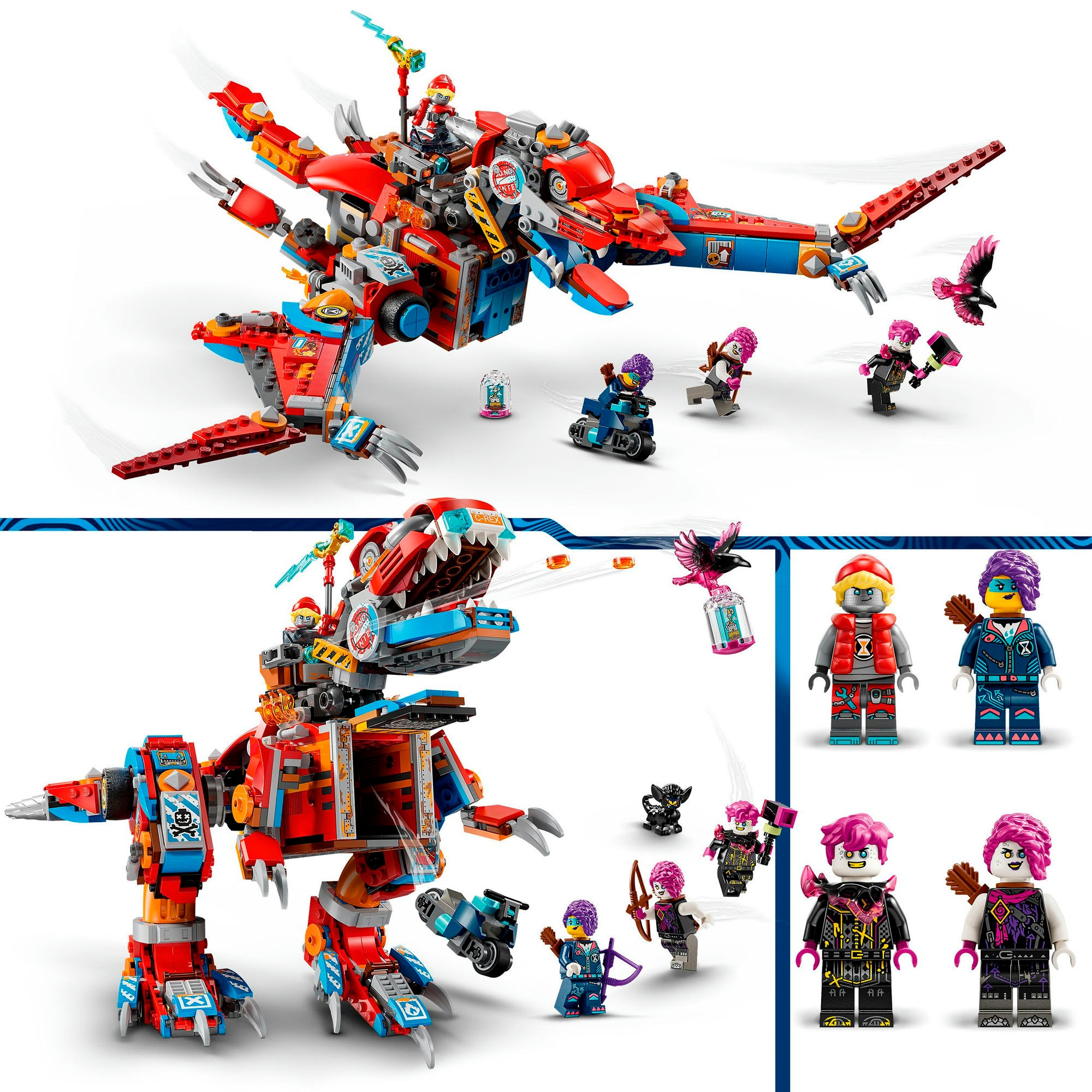 LEGO® Konstruktionsspielsteine »Coopers Dino-Mech C-Rex (71484), LEGO DREAMZzz«, (917 St.), Made in Europe