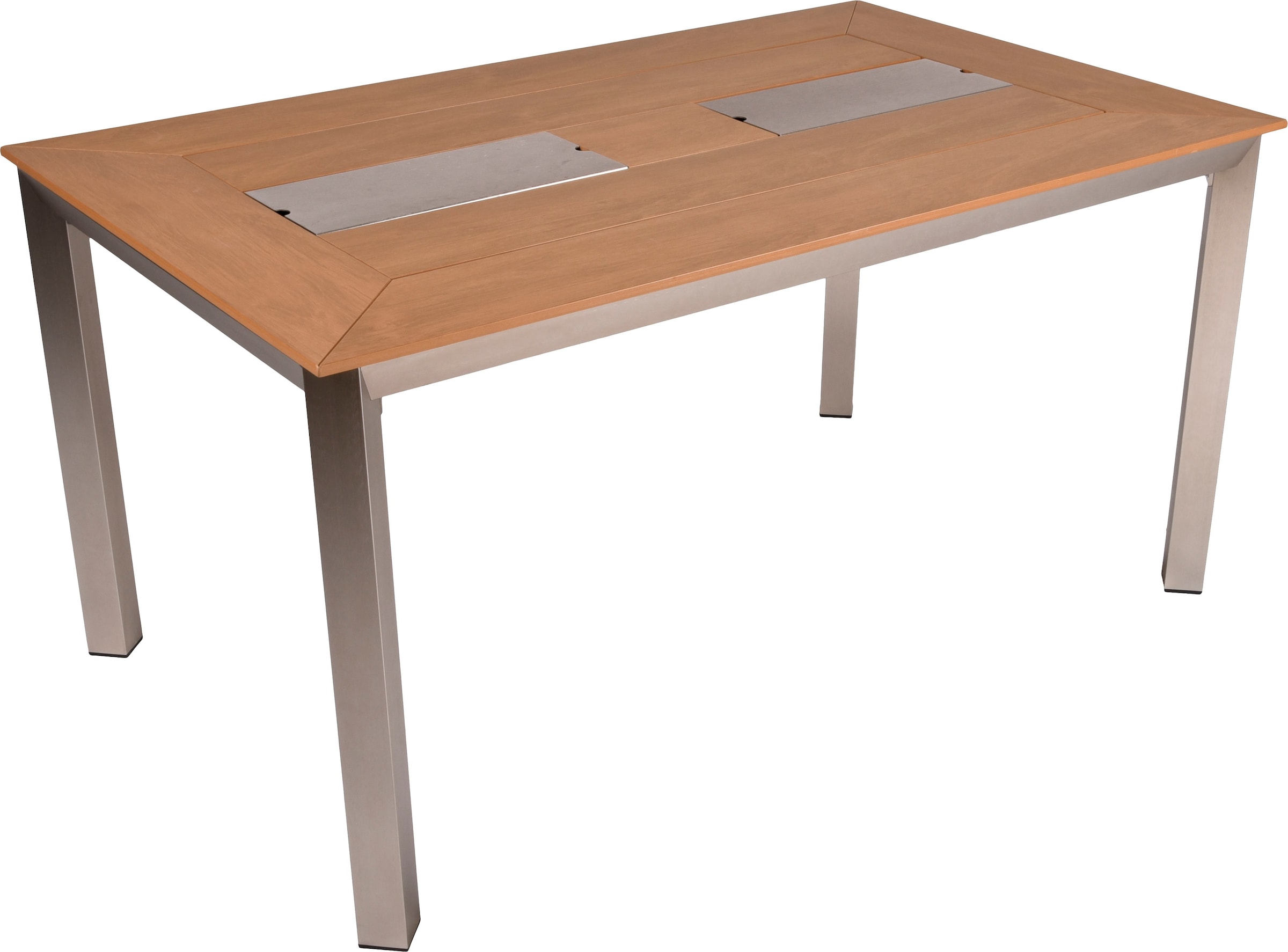 Garden Pleasure Garten-Essgruppe », Tischgruppe »FLORENCE«« Set, 5 Stk. tlg. 4 Stühle (stapelbar), Tisch LxB: 90x75 cm, mit 2 Eisbehälter im Tisch