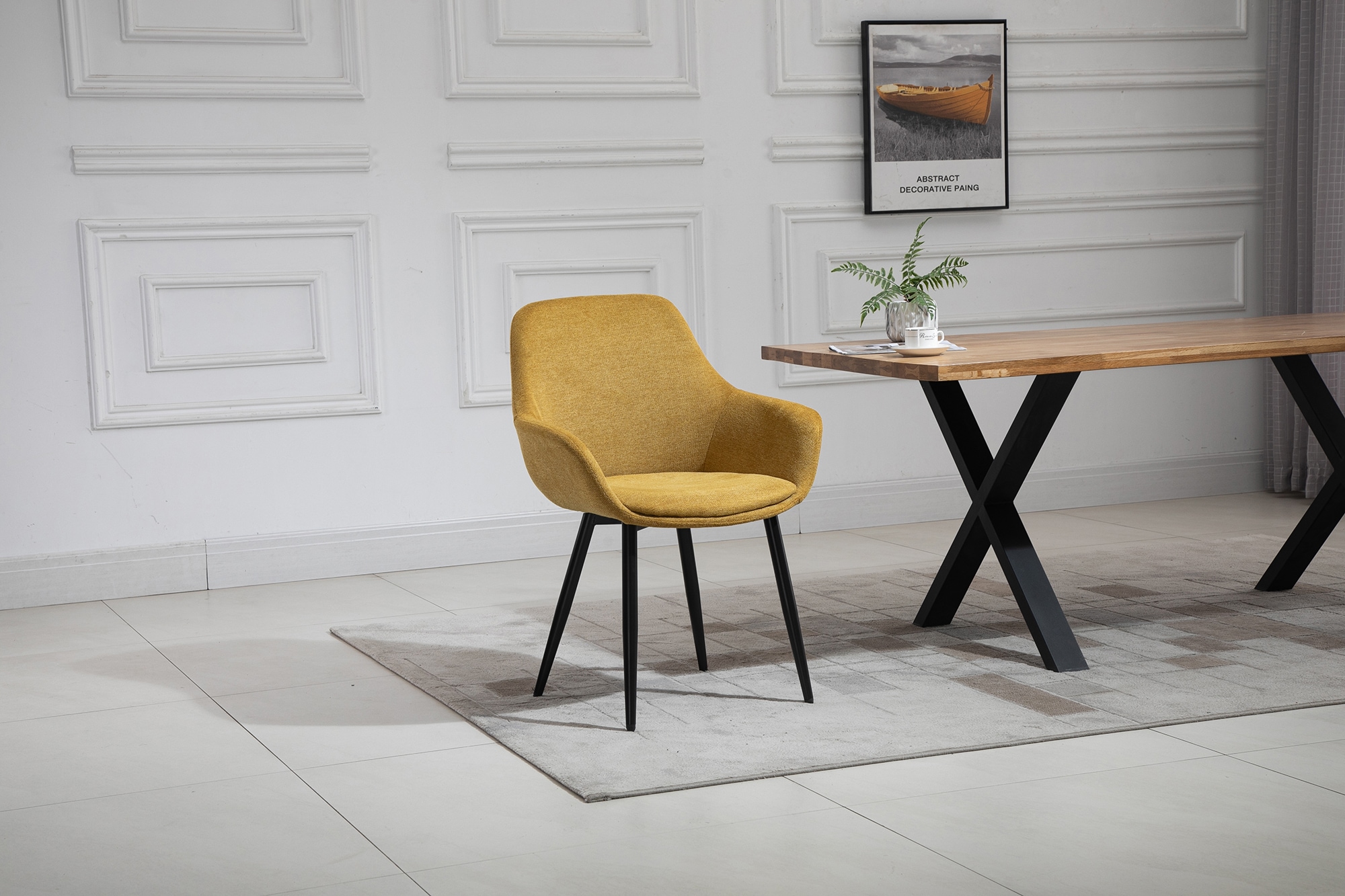 SalesFever Essgruppe »Stilvolle Essgruppe für Ihr Zuhause«, (Set, 5 tlg.), 5-teiliges Set, Tischplatte mit seidenmattem OSMO Hartwachs-Öl behande