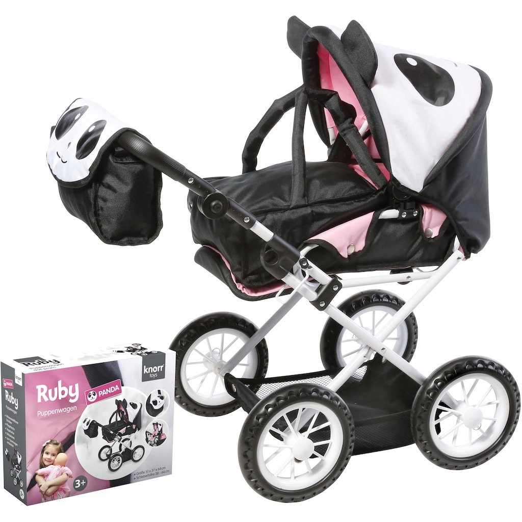 Knorrtoys® Kombi-Puppenwagen »Ruby - Panda«, mit Wickeltasche