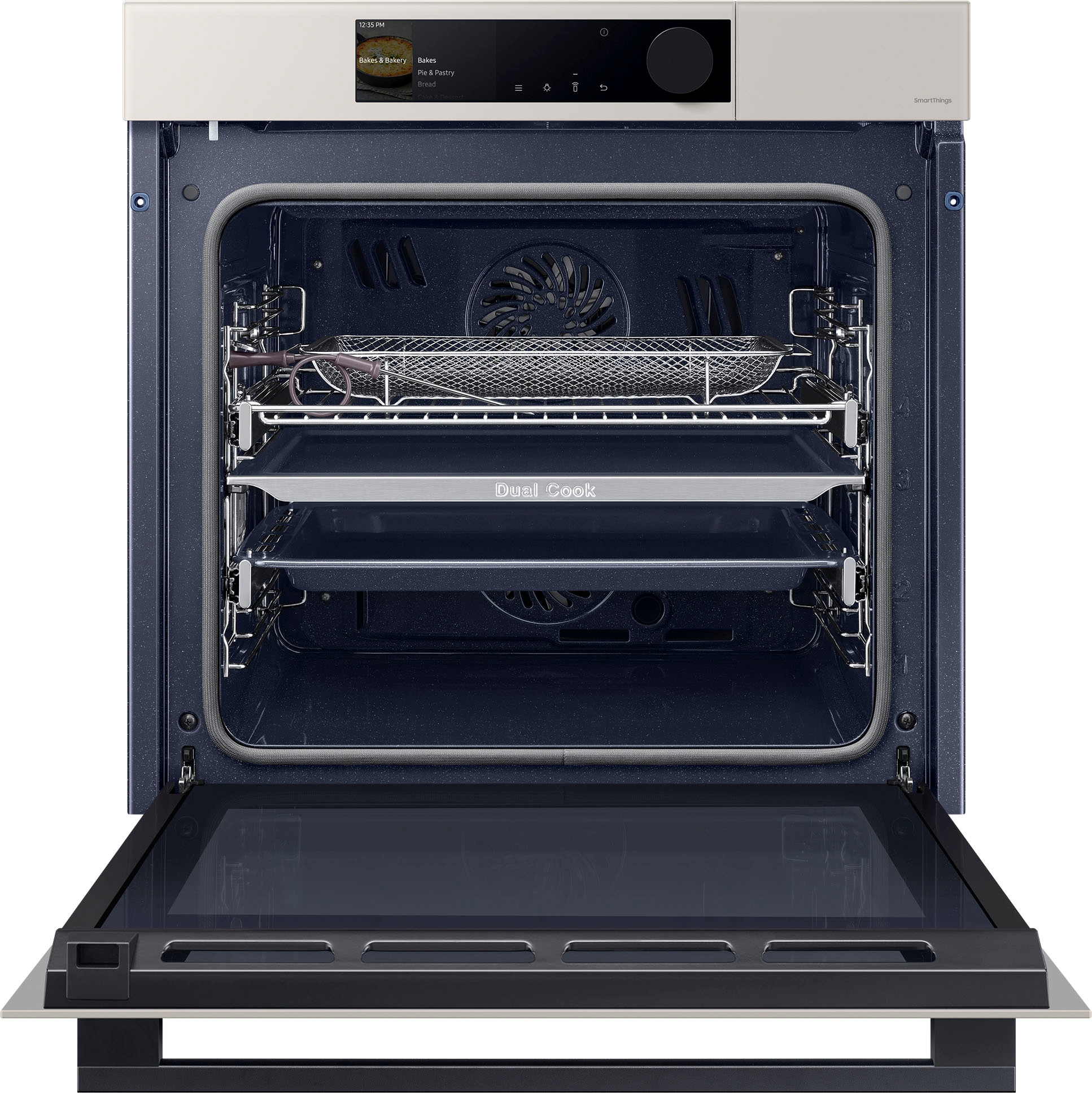 Samsung Einbaubackofen 6 »NV7B6675CDA«, mit 2-fach-Teleskopauszug, Pyrolyse-Selbstreinigung, Dual Cook – Ein Ofen. Zwei Garräume. Maximale Flexibilität.
