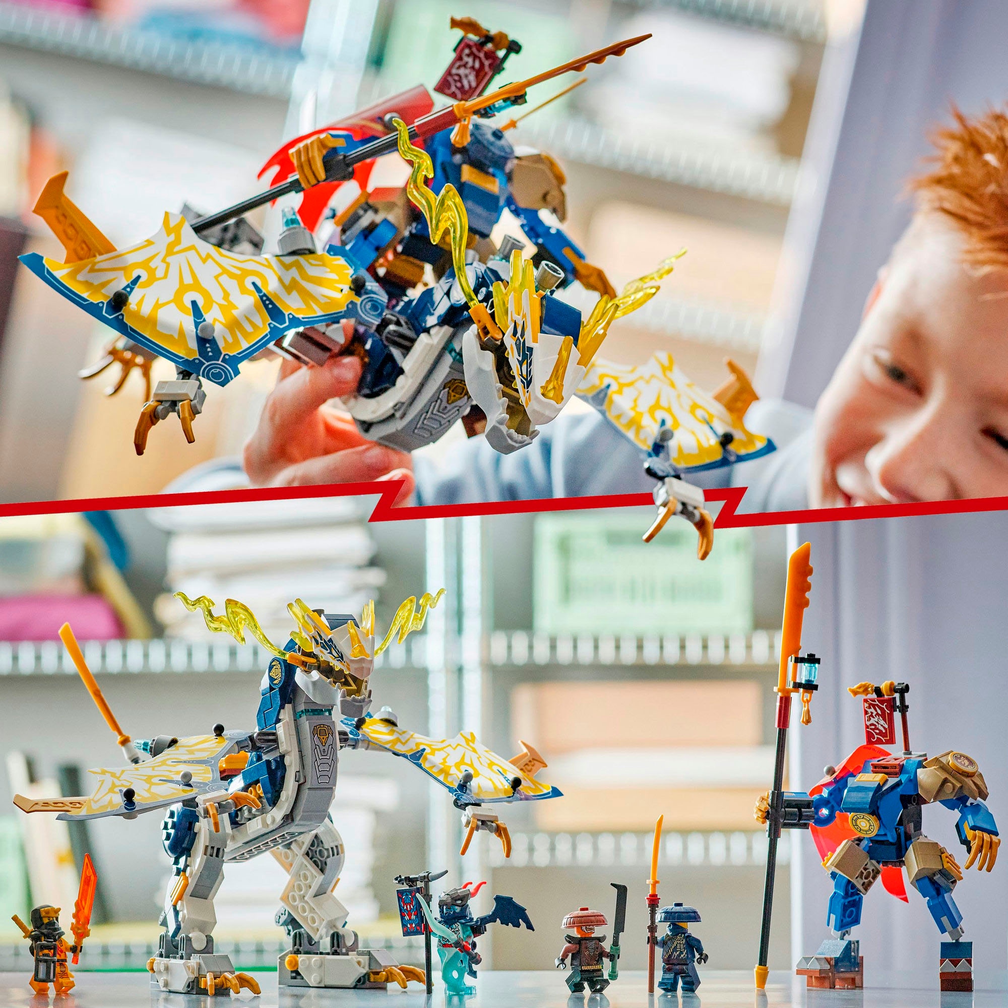 LEGO® Konstruktionsspielsteine »Rogues Mech-Drachenreiter (71843), LEGO Ninjago«, (584 St.), Made in Europe