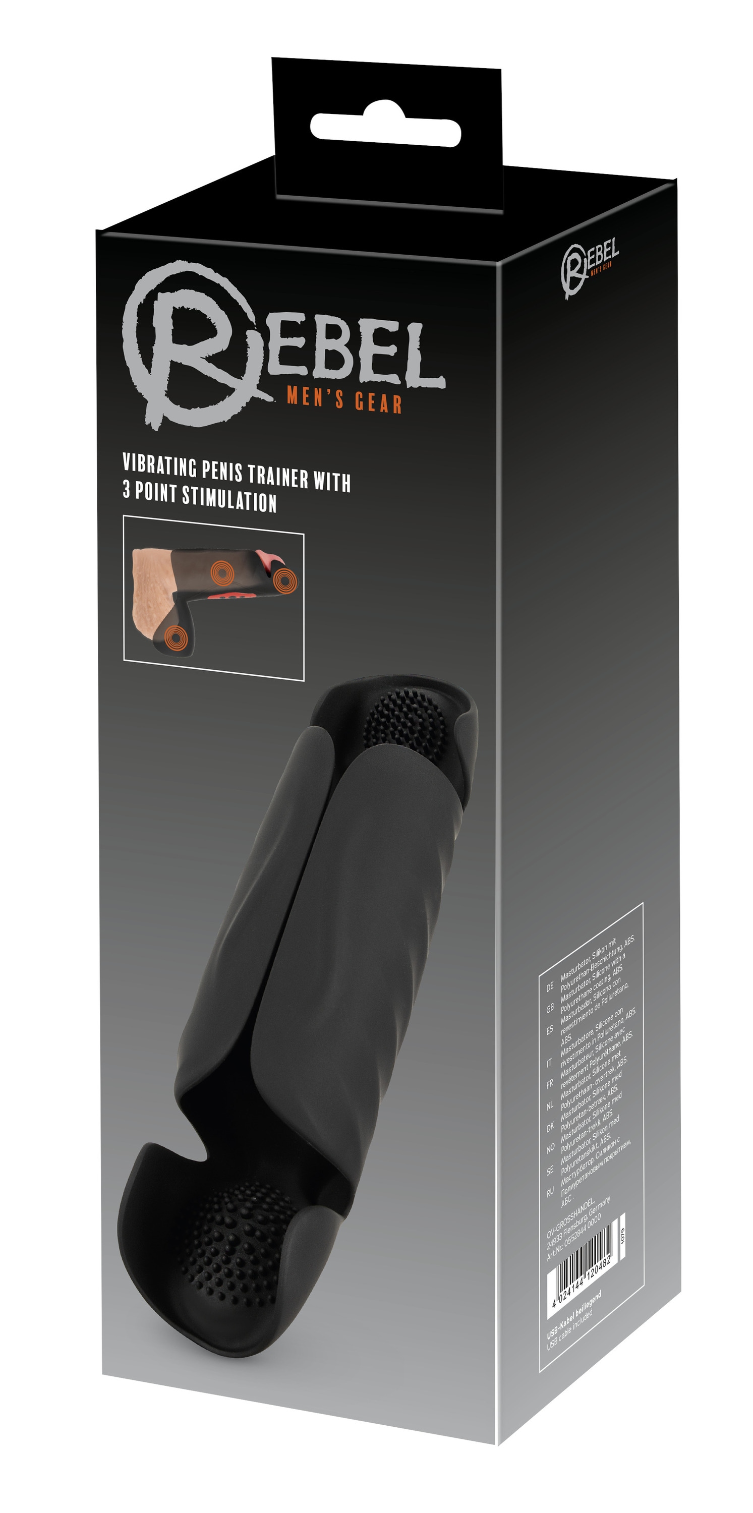 REBEL Masturbator »Masturbator mit Vibration Penis Trainer with 3 Point Stimulation«