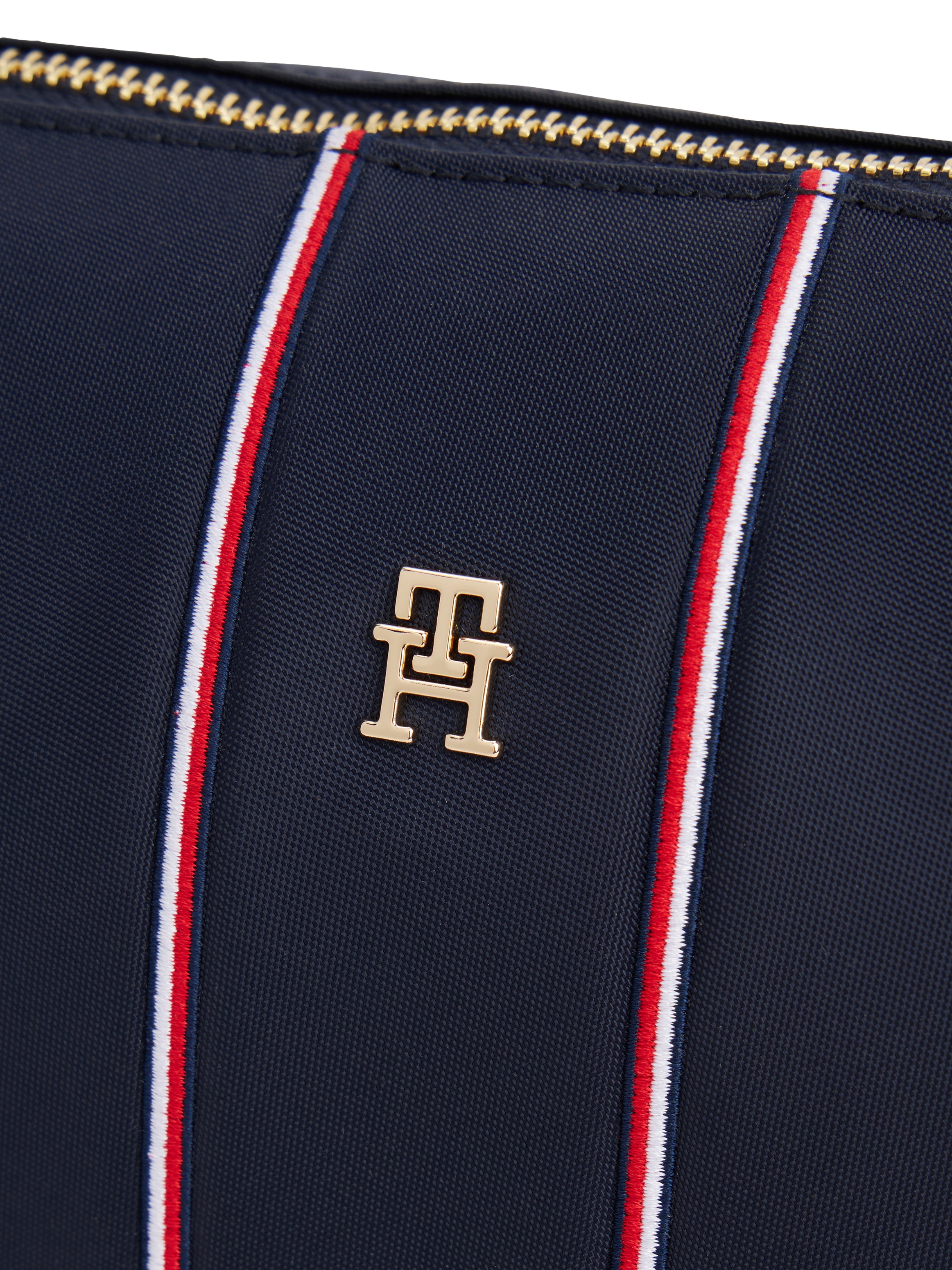 Tommy Hilfiger Kosmetiktasche »TH ICON WASHBAG NYLON CORP«, Reise, Damen Kulturbeutel mit Kontrastbesätzen in Tommy Farben
