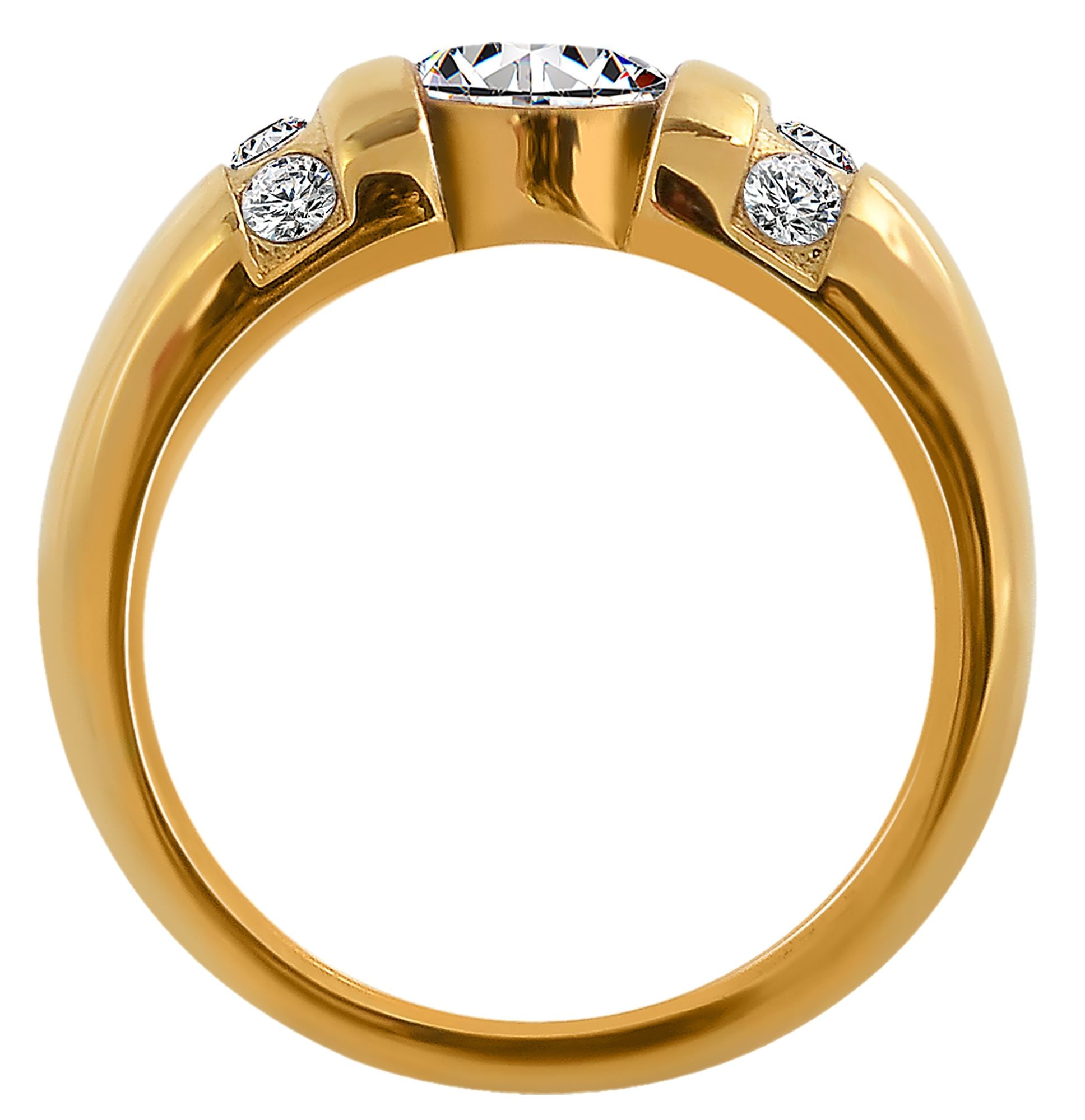 Adelia´s Fingerring »Damen Ring aus Edelstahl mit Zirkonia«