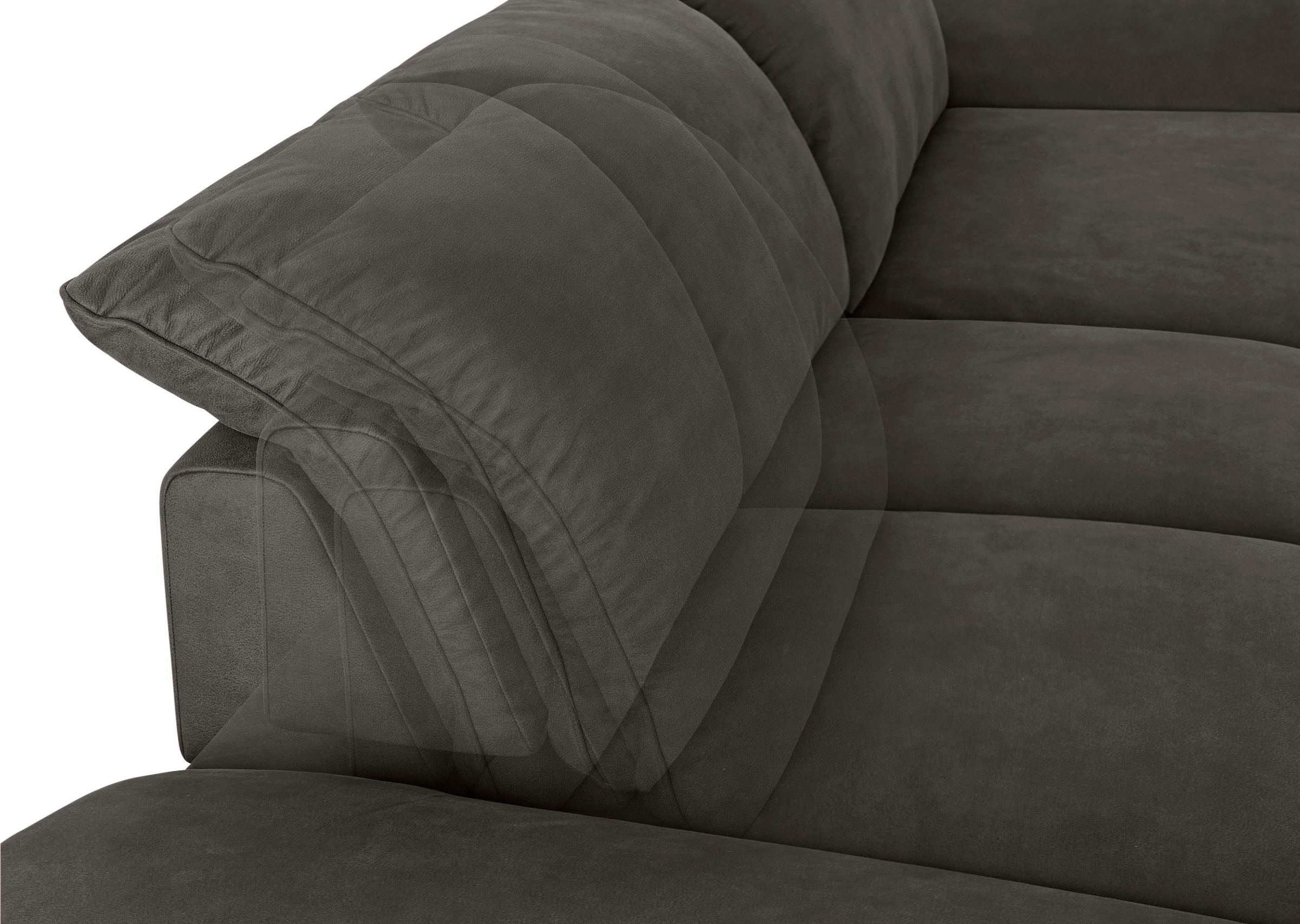 W.SCHILLIG Ecksofa »enjoy&MORE, Designsofa, elegant und bequem, L-Form«, mit Sitztiefenverstellung, Füße Chrom glänzend, Breite 310 cm