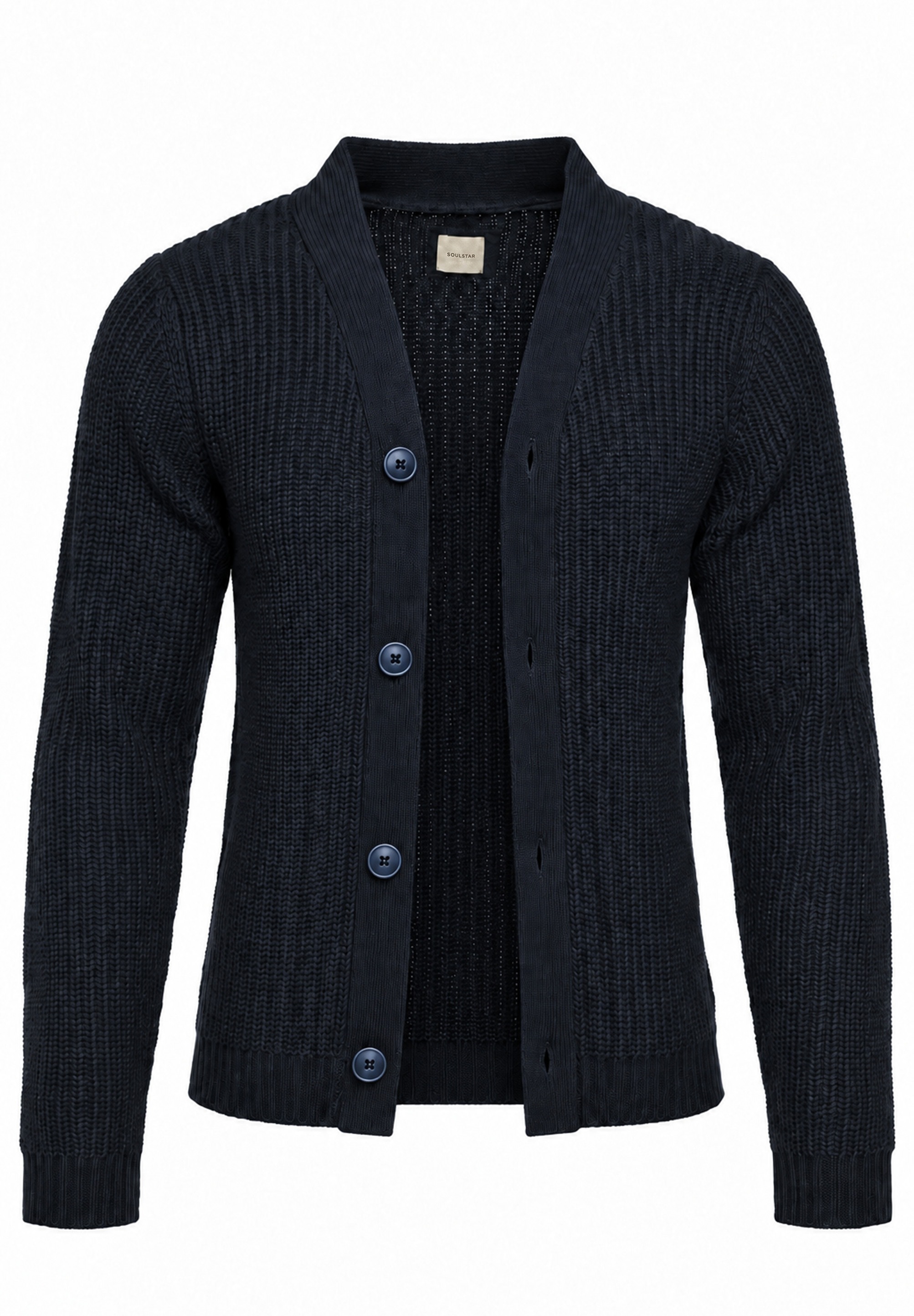 SOULSTAR Strickjacke »als Grobstrick Cardigan Pullover für Herren« Männer Winterpullover mit V-Ausschnitt - Regular-Fit Strickweste