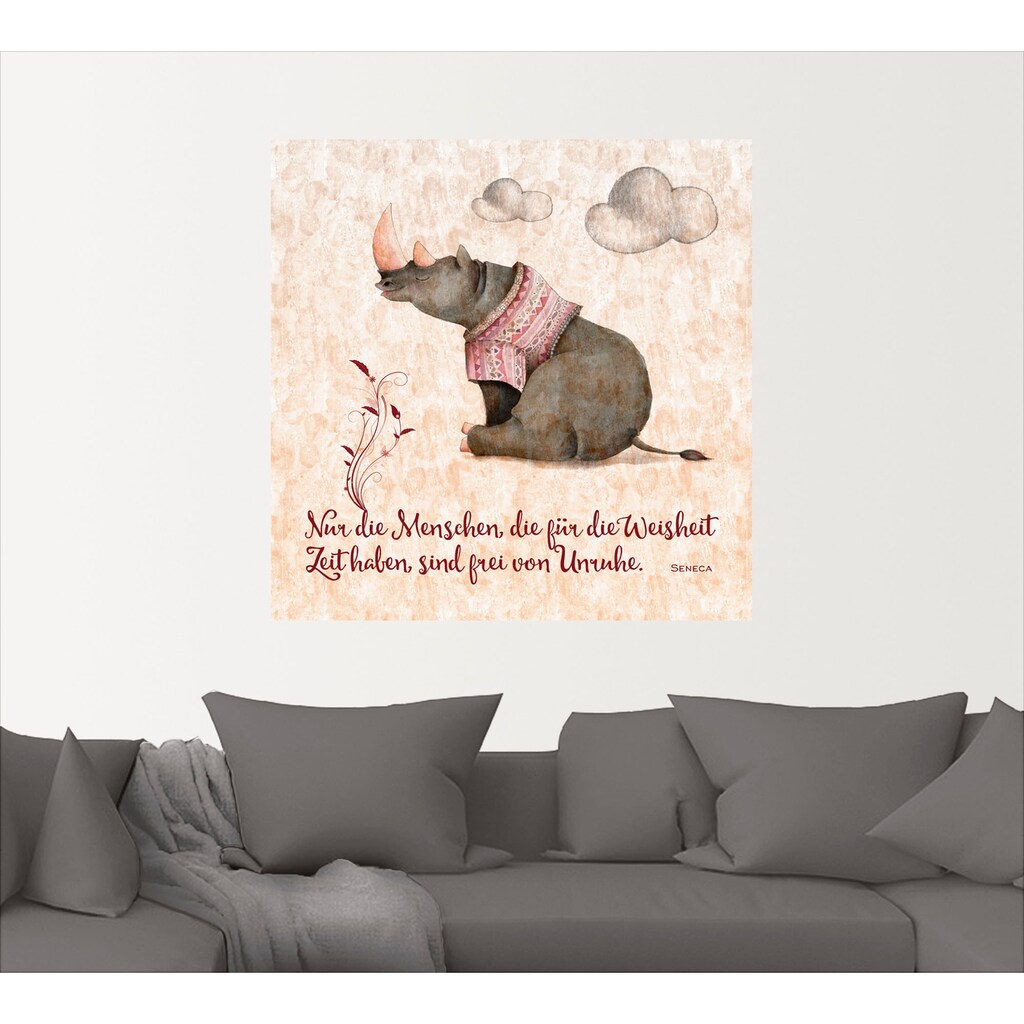 Artland Wandbild »Lebensweisheit Zeit«, Tiere, (1 St.)