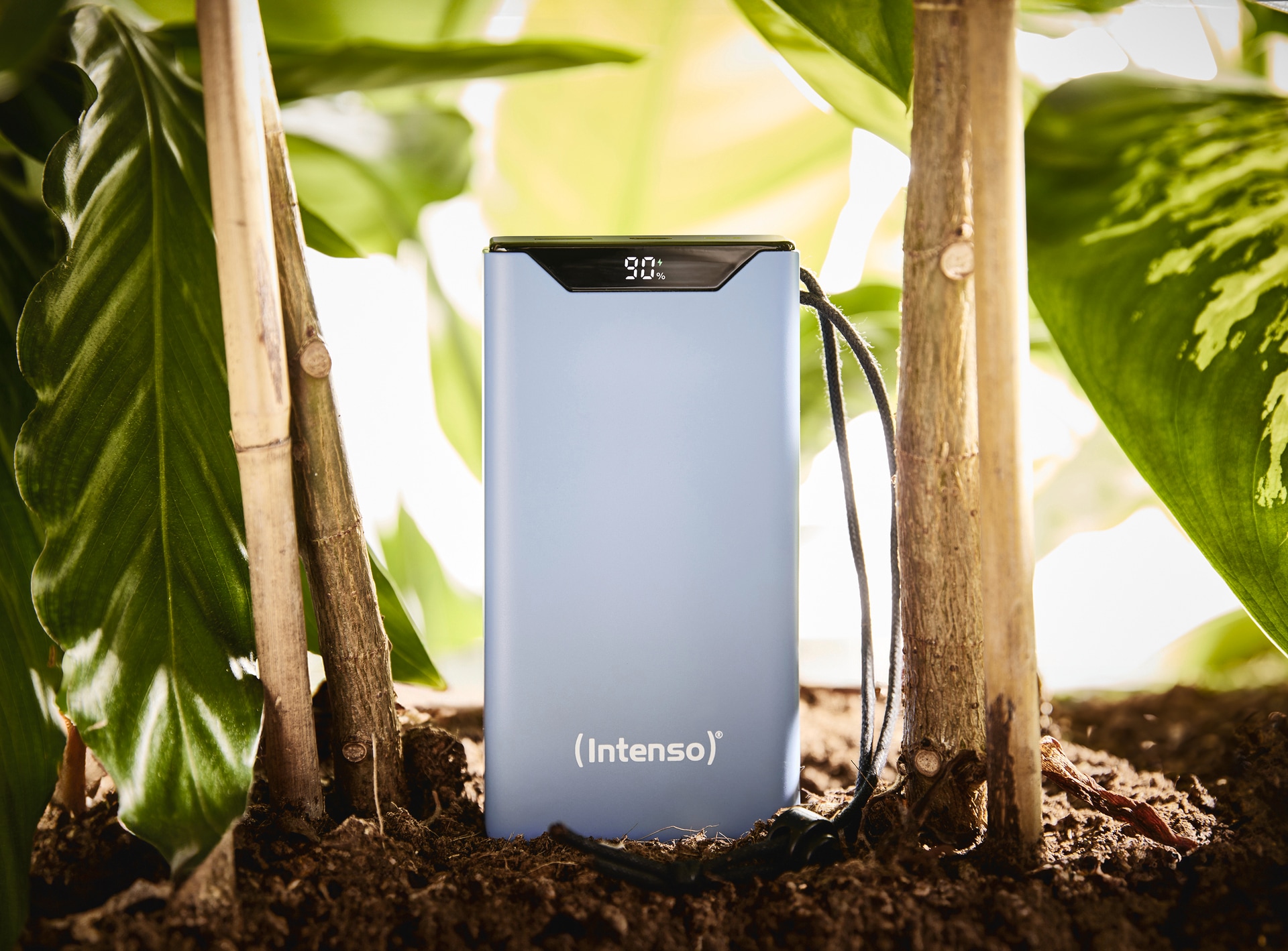 Intenso Powerbank »F20000 20.000 mAh 20 W«, Intenso Power Bank F20000 green, Power Delivery und Qualcomm Quick Charge 3.0, mit USB-C zu USB-C Kabel