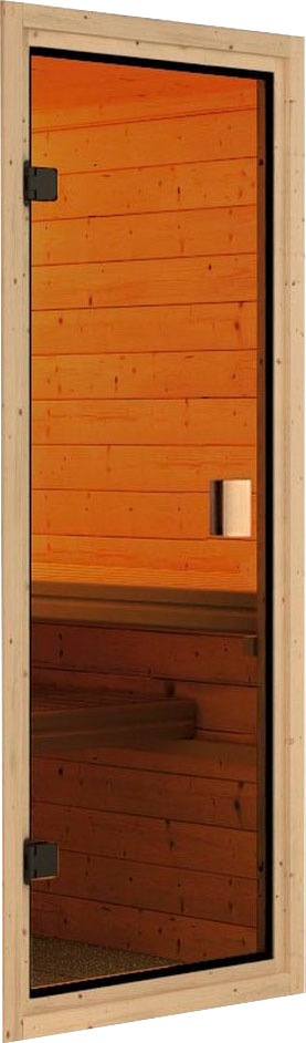 KONIFERA Saunahaus »Hagen«, naturbelassen, mit Ofen 9 kW Bio externe Strg easy