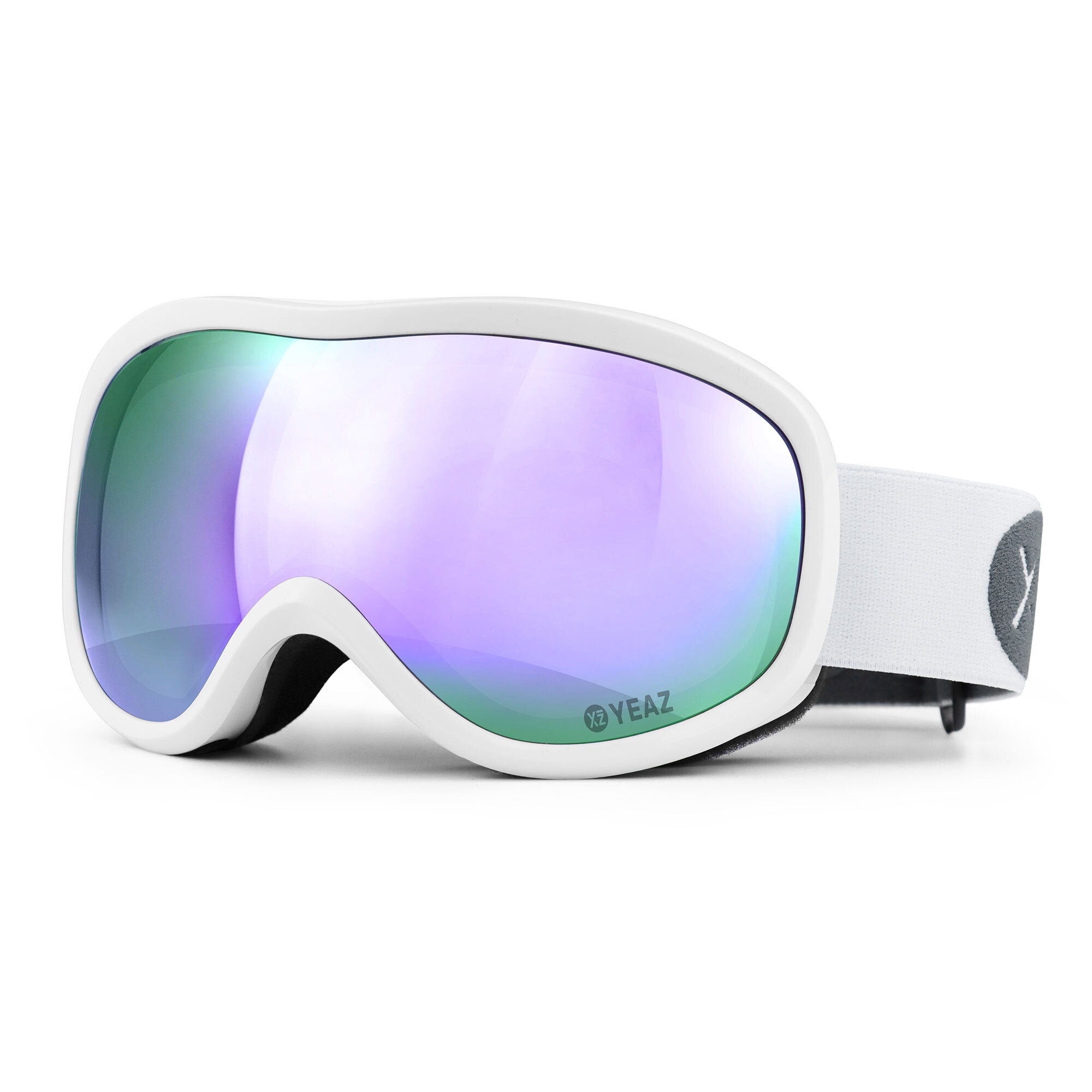 YEAZ Snowboardbrille »Ski- und Snowboard-Brille violett/weiss STEEZE«