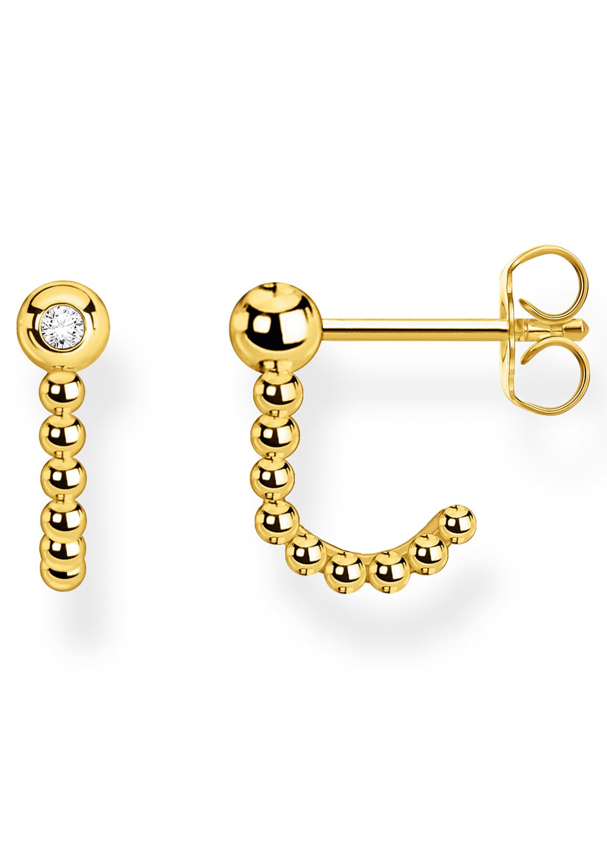 THOMAS SABO Single-Ohrstecker »Dots, H2160-414-14«, mit Zirkonia