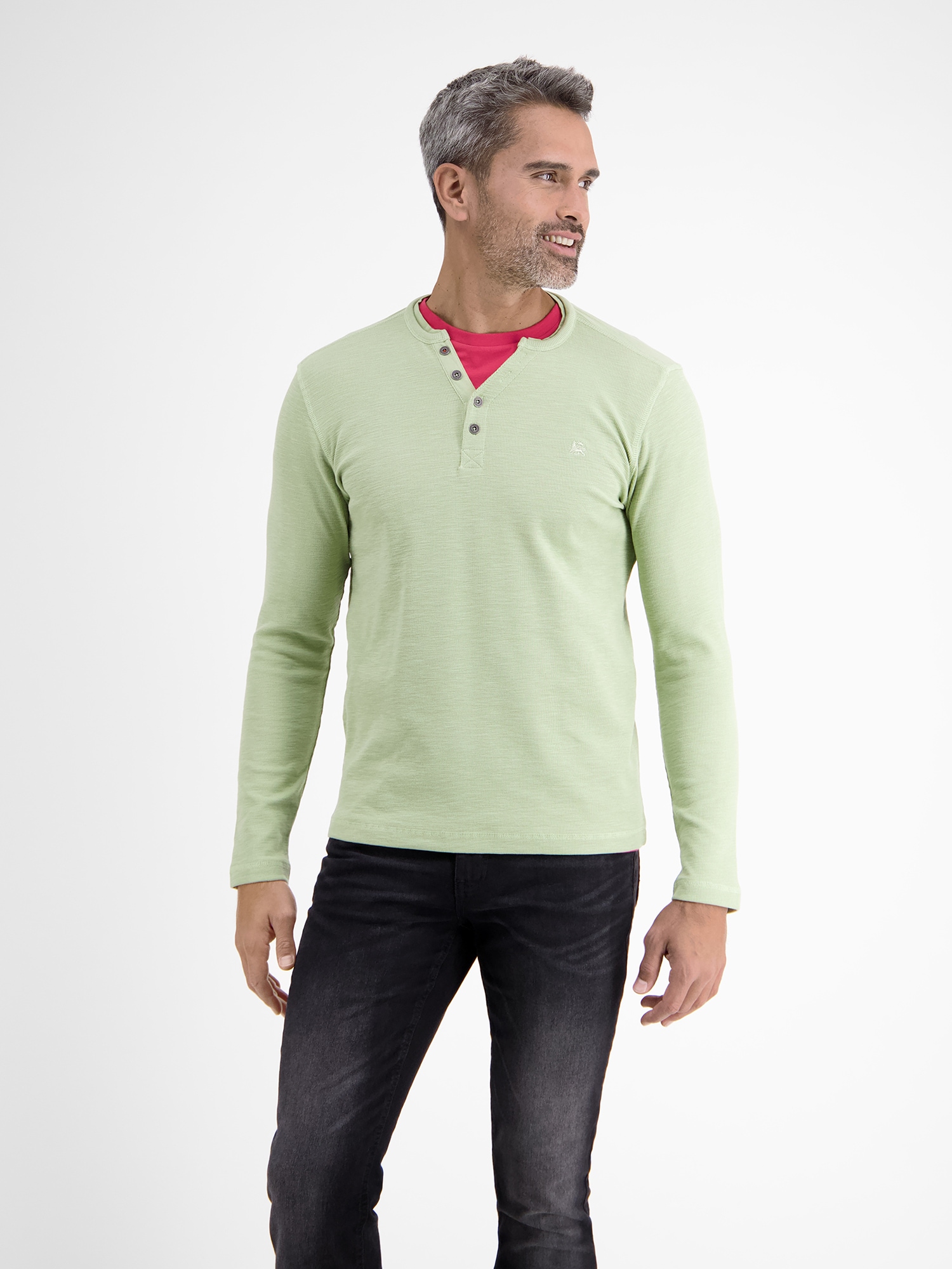 LERROS Sweatshirt »LERROS Langarmserafino mit Logostitching«