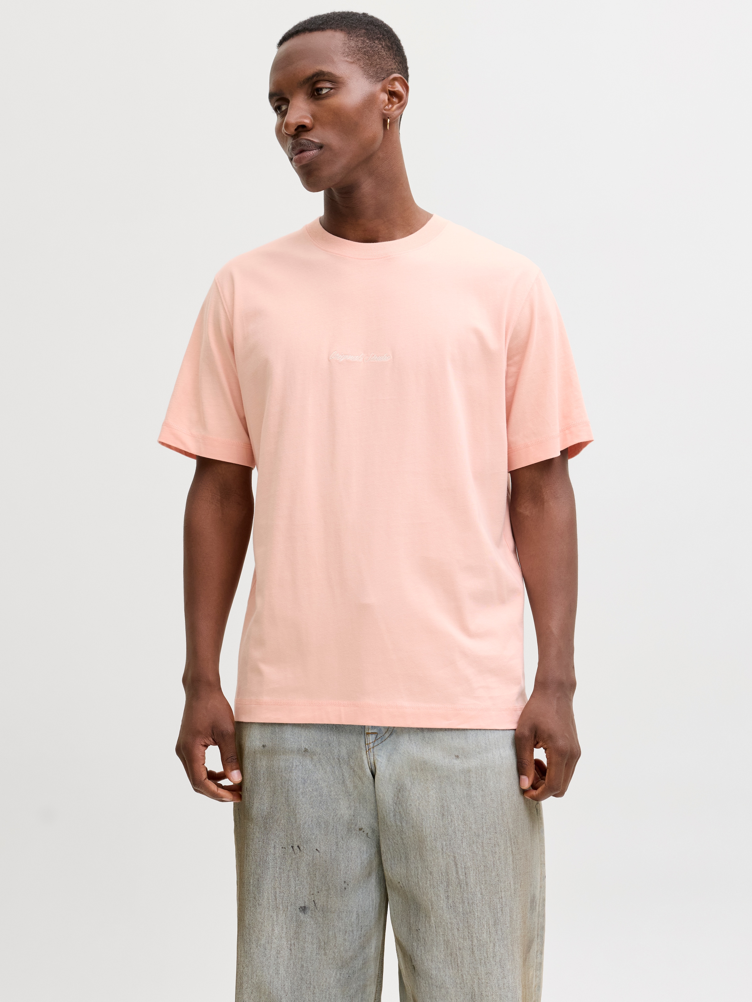 Jack & Jones Kurzarmshirt »JORNORREBRO EMB TEE SS CREW NECK NOOS« mit Logo Print