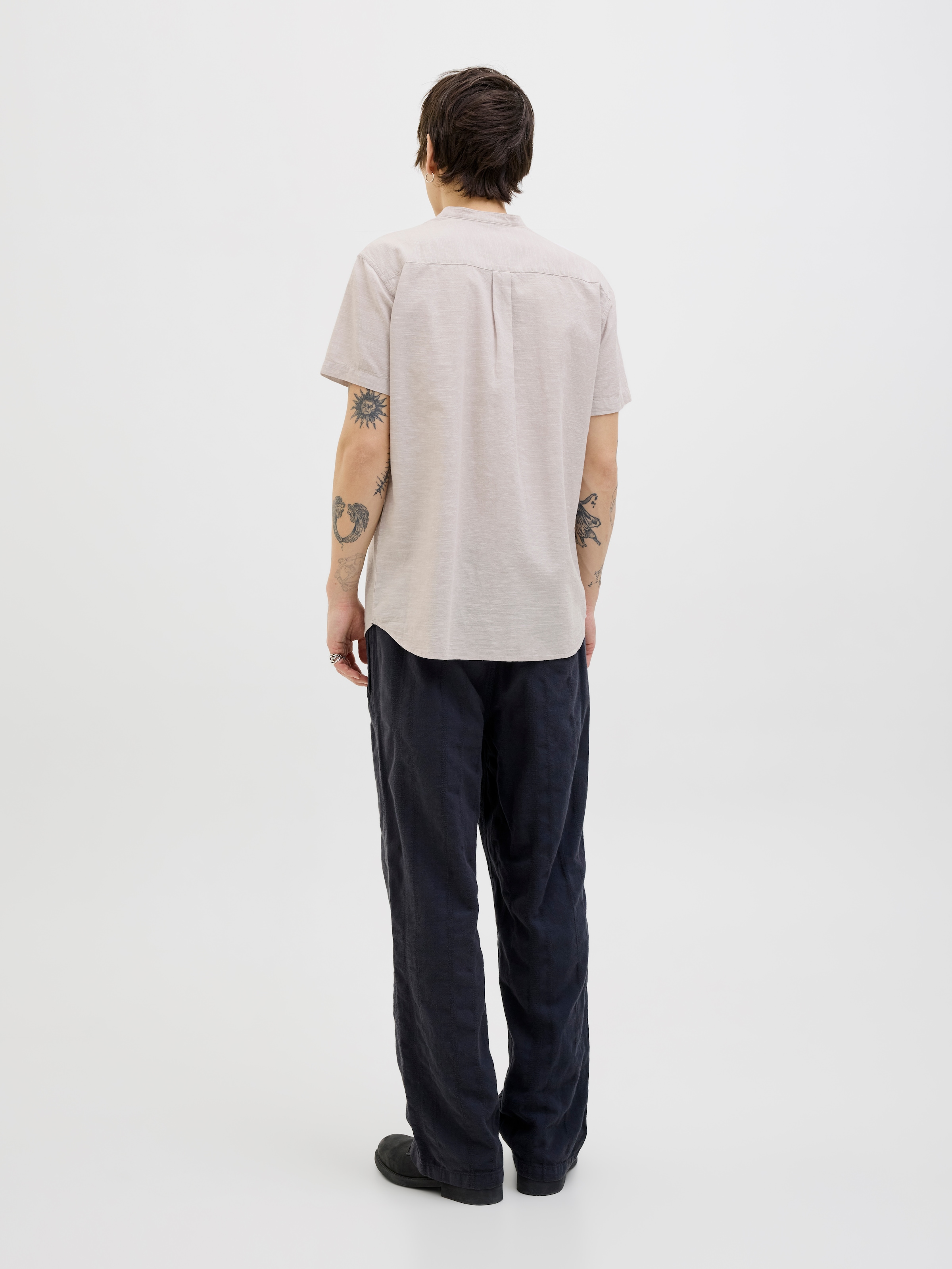 Jack & Jones Kurzarmhemd »JJESUMMER BAND SHIRT SS SN«, mit Bandkragen