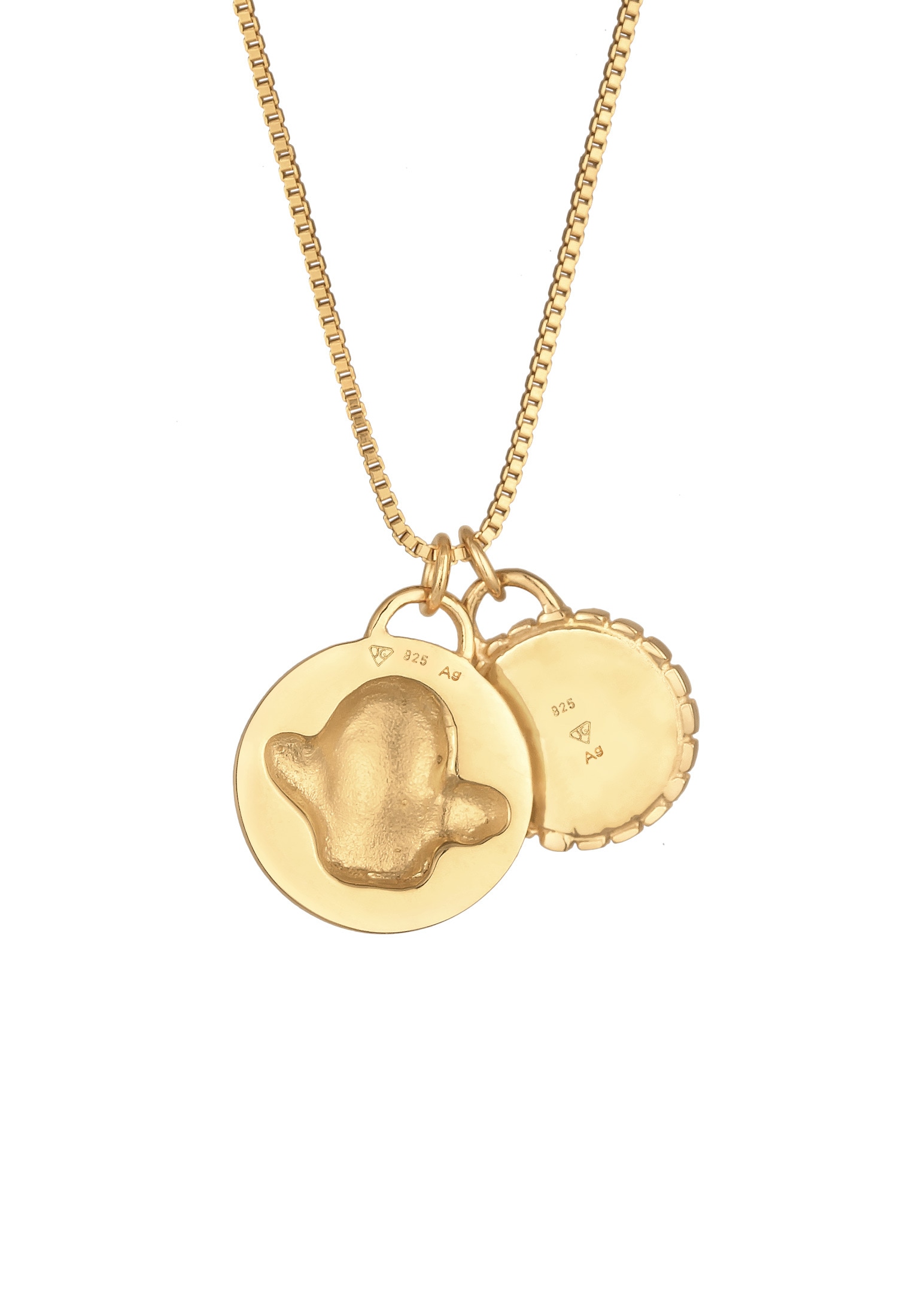 Elli Kette mit Anhänger »Halskette Ganesha Disc Spirituell 925 Silber«