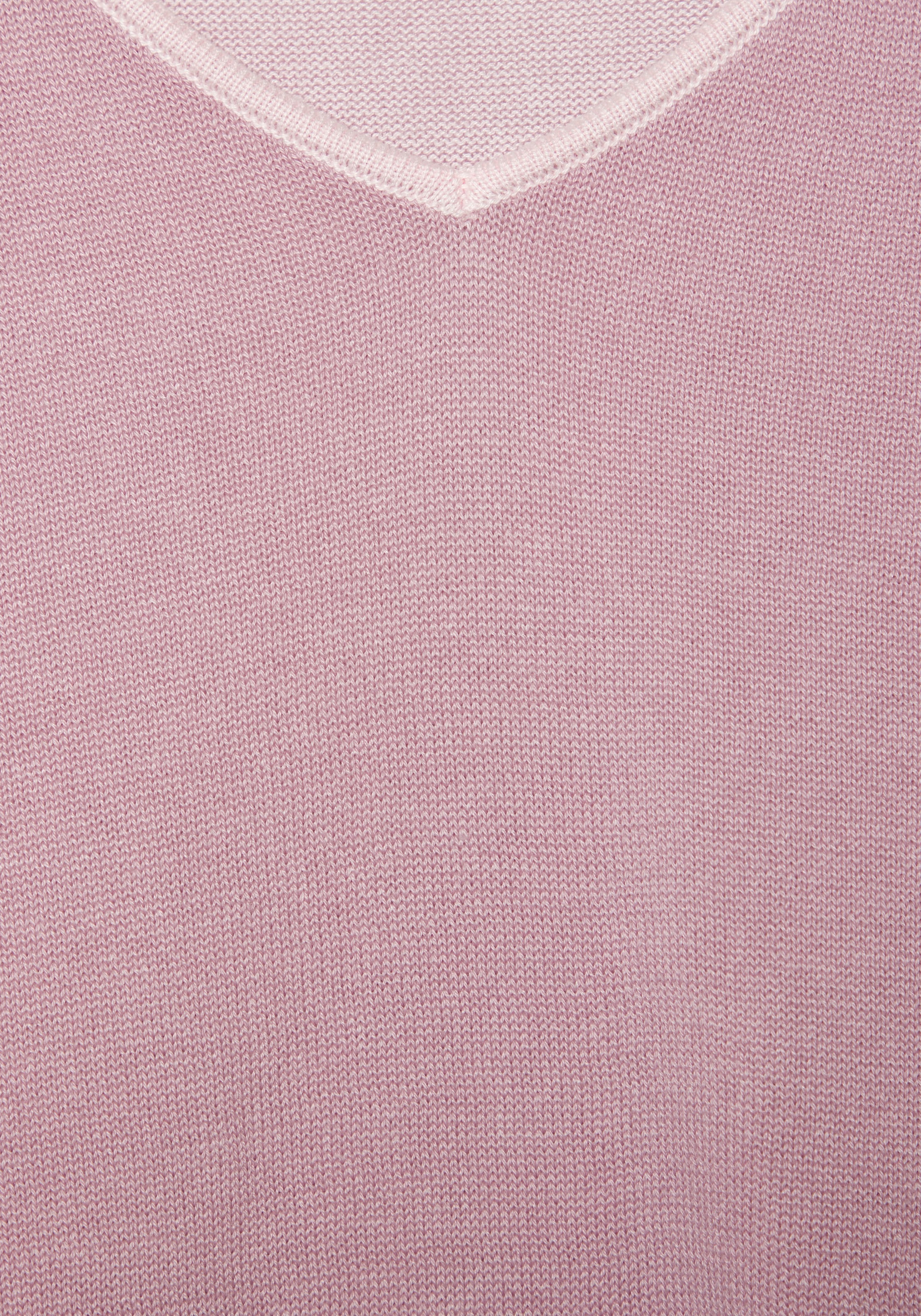 Vivance V-Ausschnitt-Pullover, mit Kontrastkanten, casual