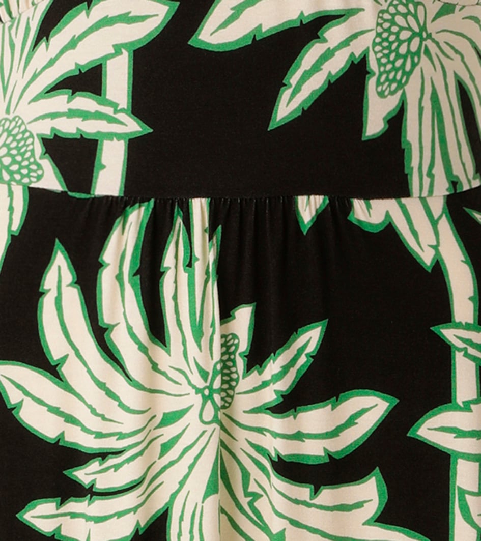 Aniston CASUAL Sommerkleid mit großflächigen, grafischen Palmen bedruckt - NEUE KOLLEKTION