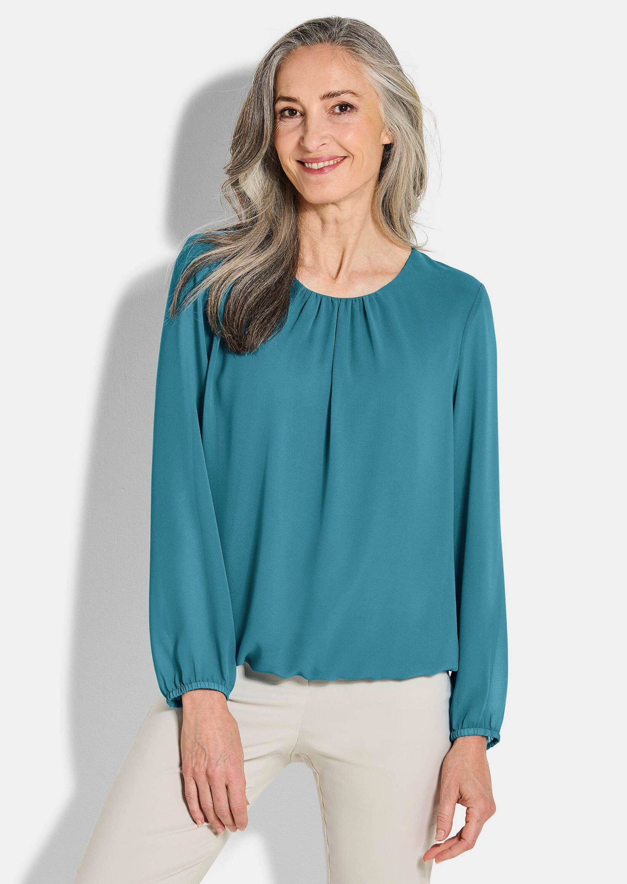 GOLDNER Klassische Bluse »Kurzgröße Elegante Bluse aus Chiffon«