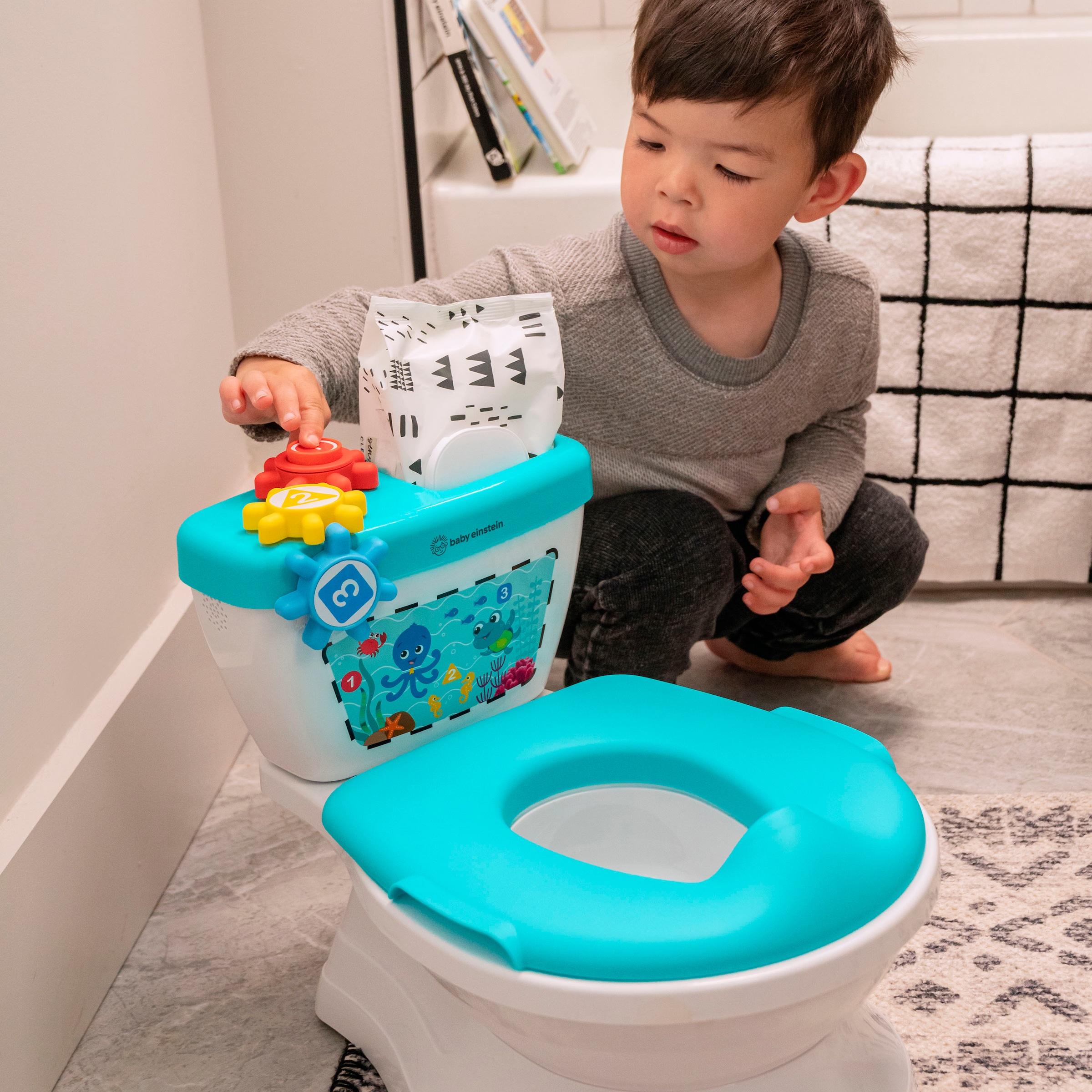 Baby Einstein Toilettentrainer »Geared for Success™ 2-in-1 Potty Training System«, mit Sound