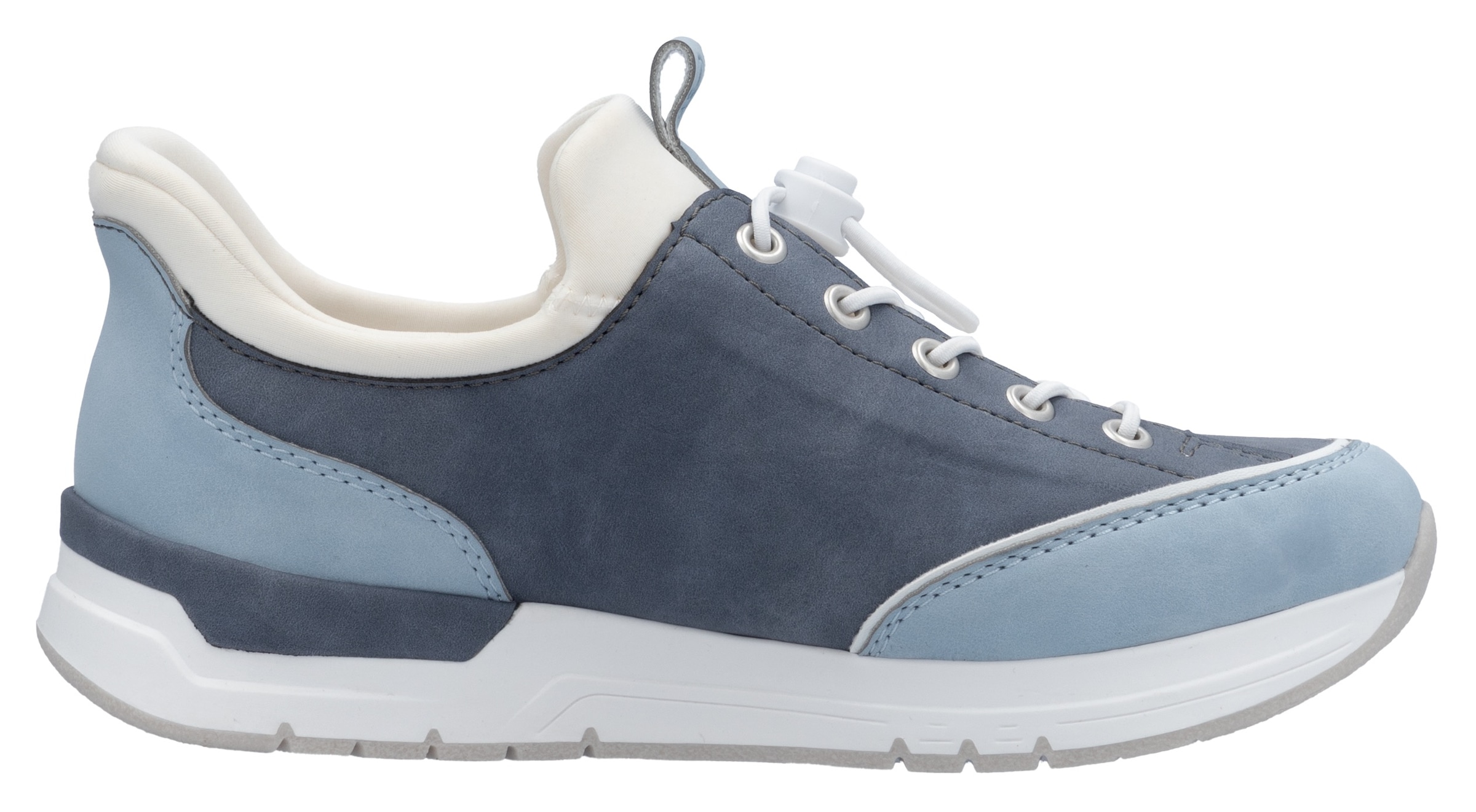 Rieker Slip-On Sneaker, Schlupfschuh, Halbschuh, Freizeitschuh mit weichem Schaftrand