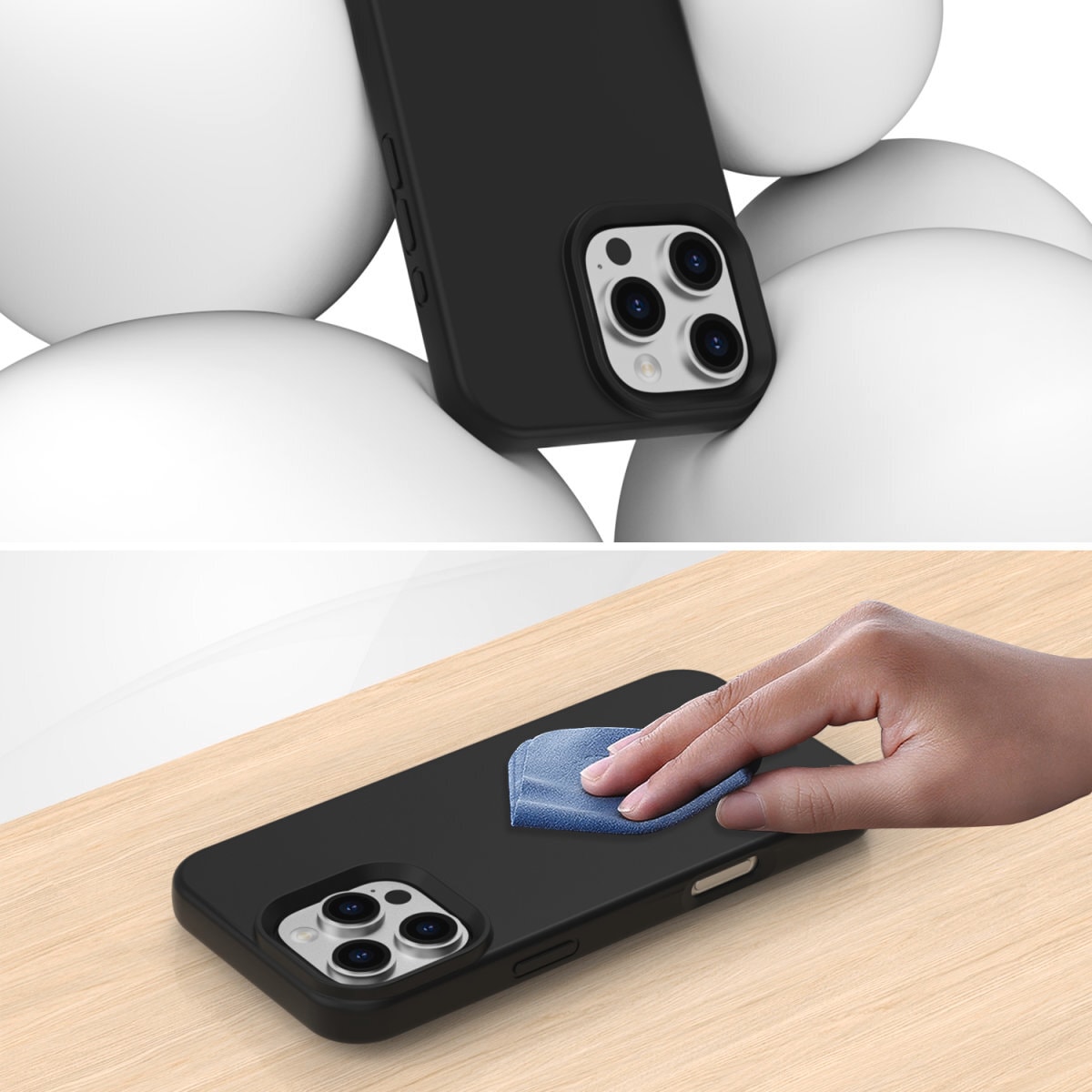 4smarts Handyhülle »Silikon Case Cupertino für Apple iPhone 16 Pro«, Backcover, Schutzhülle, Handyschutzhülle, Case, Schutzcase, stoßfest