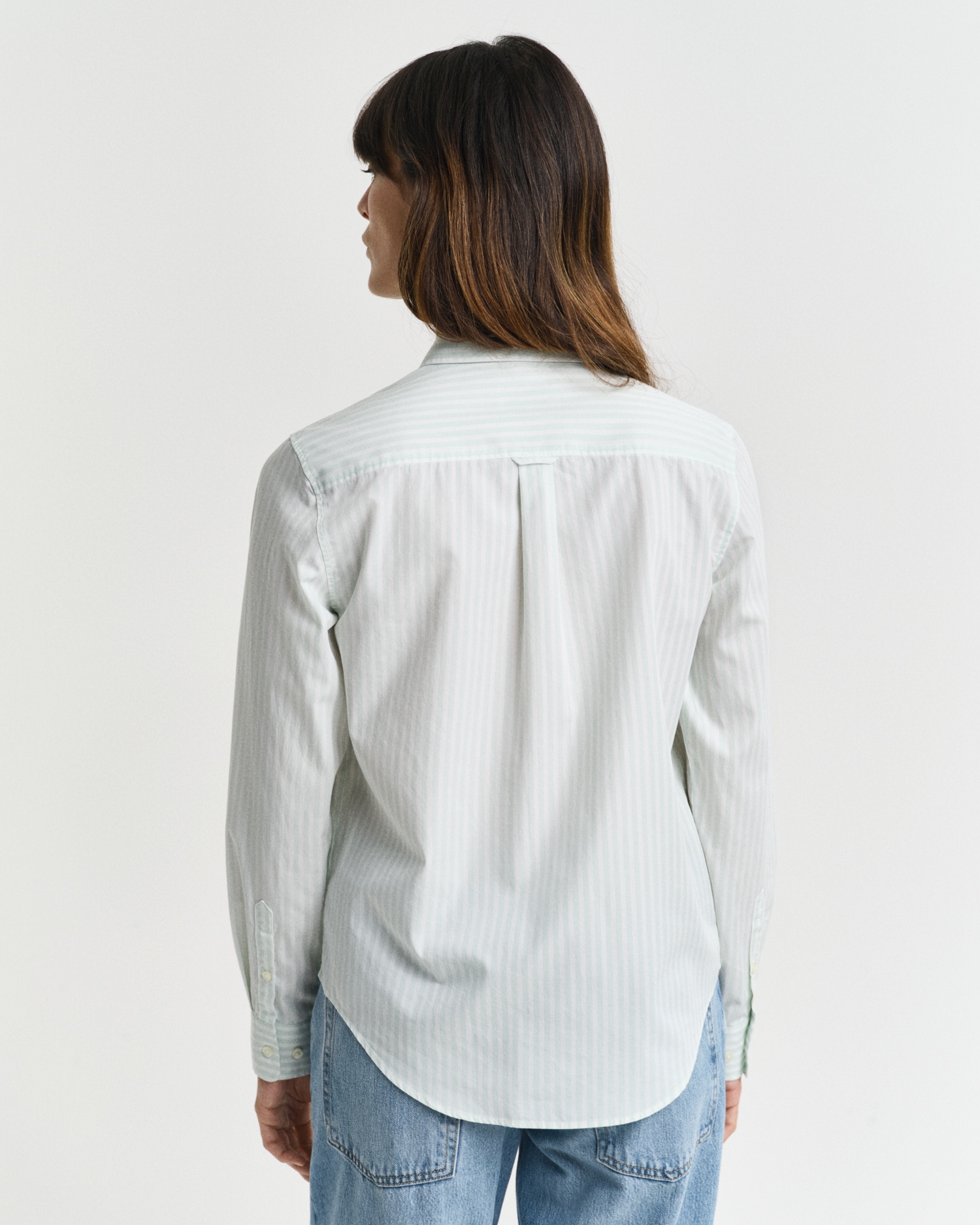 Gant Hemdbluse »REG POPLIN STRIPED SHIRT«, mit einer kleinen Logostickerei auf der Brust