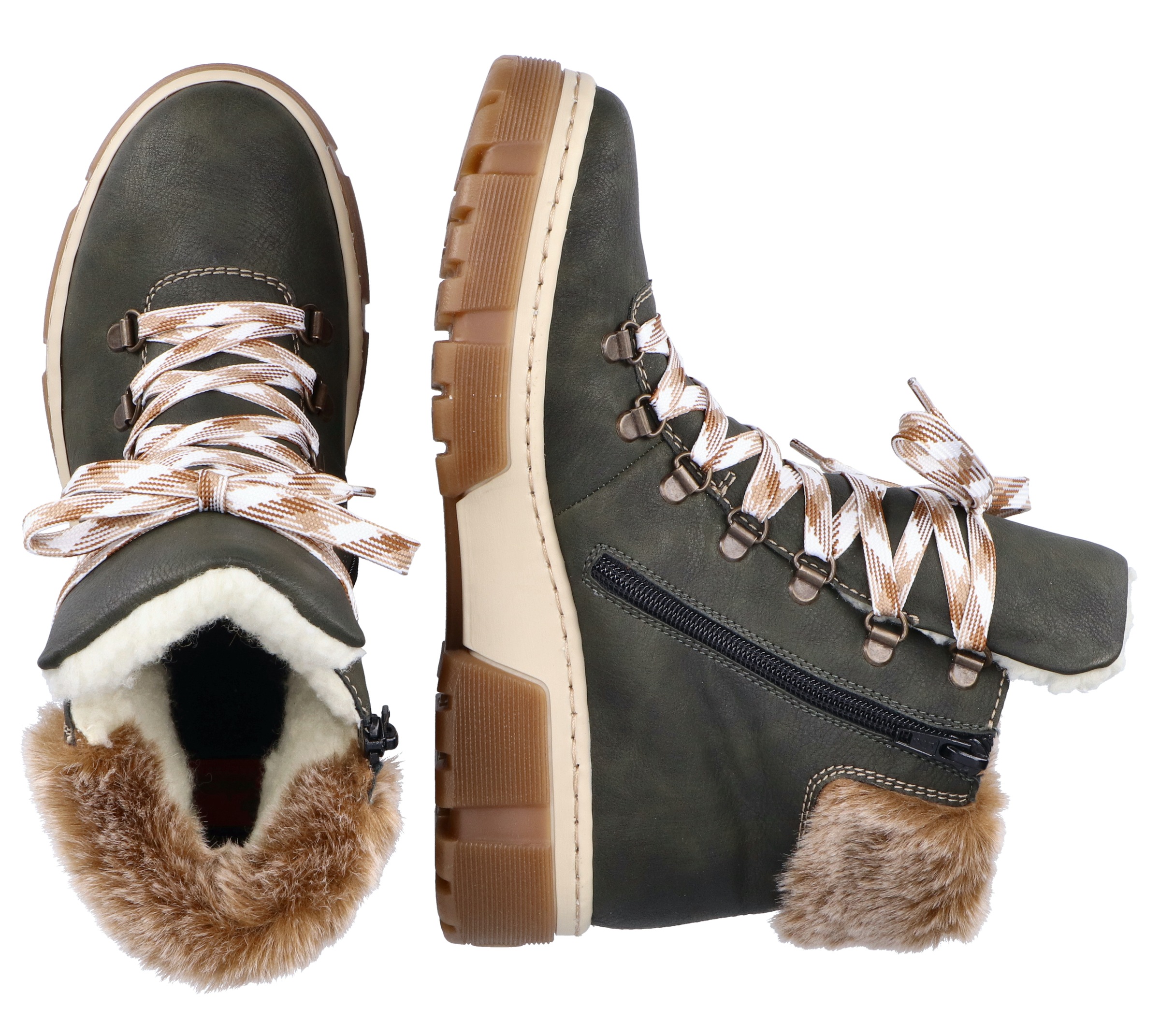Rieker Winterboots, Winterstiefelette, Schnürboots, Plateau, mit Warmfutter-Ausstattung