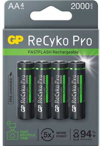 GP Batteries Batterie »AA NiMH 2000 mAh ReCyko Pro Photoflash 1,2V 4 Stück«, 1,2 V,... kaufen