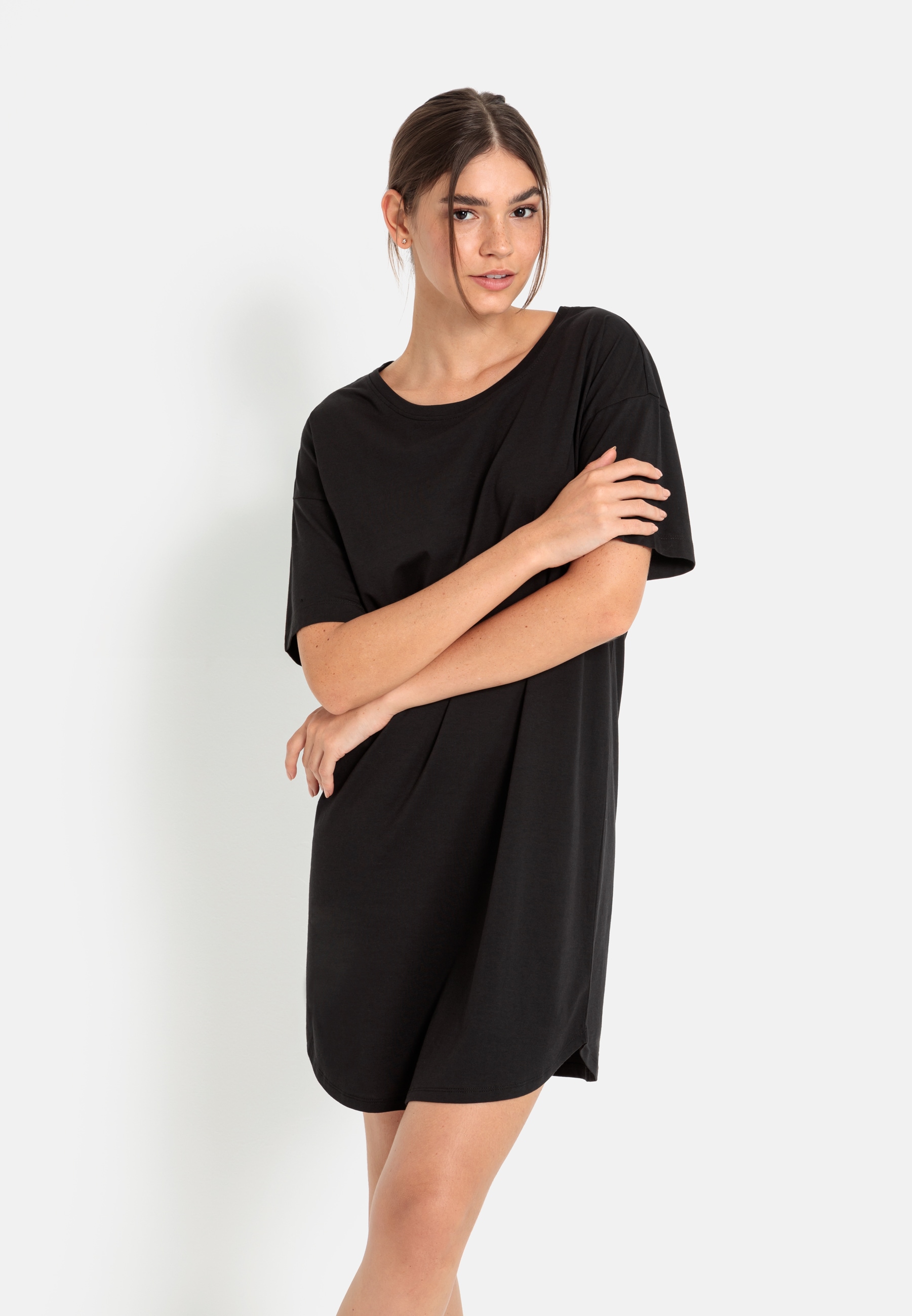 Shirtkleid, (1 tlg.), mit Rückendruck