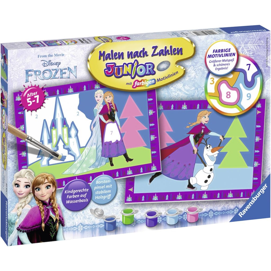 Ravensburger Malen nach Zahlen »Junior, Disney Frozen, Die Eiskönigin«, Made in Europe, FSC® - schützt Wald - weltweit