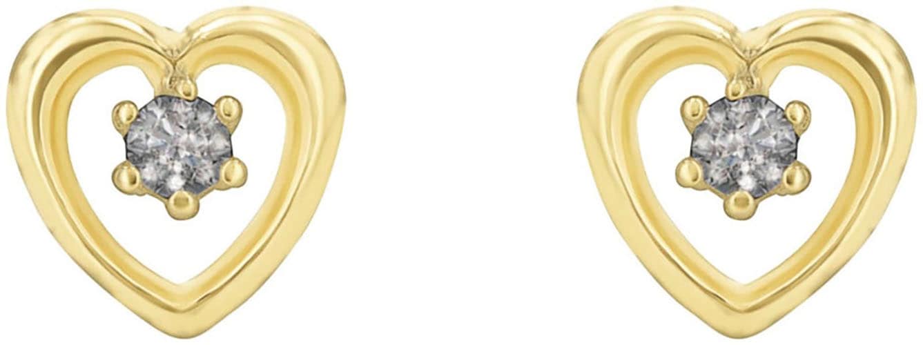 Amor Paar Ohrstecker »Herz« mit Zirkonia (synth.)
