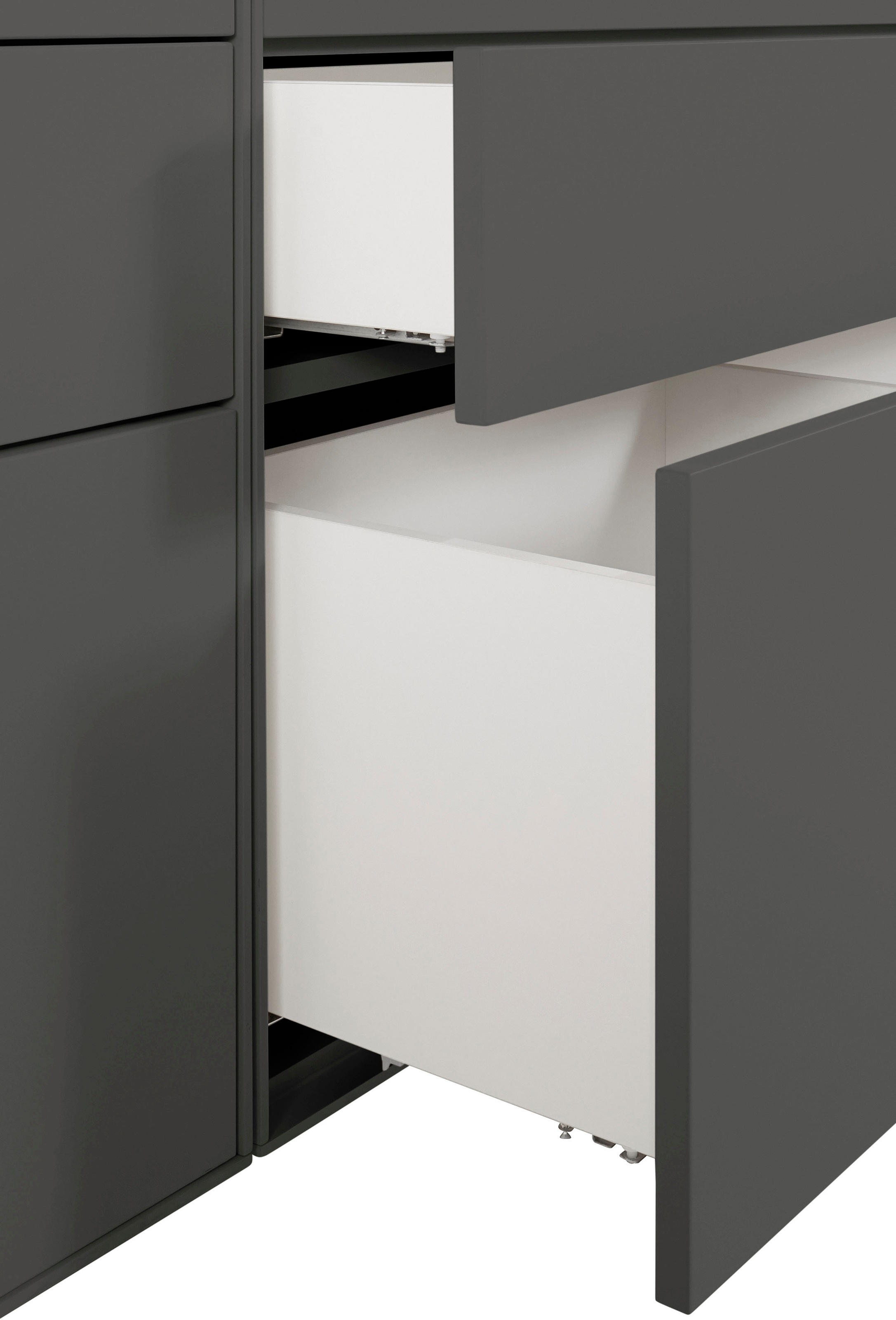 LeGer Home by Lena Gercke Sideboard »Essentials«, (2 St.), Breite: 224cm, MDF lackiert, Push-to-open-Funktion