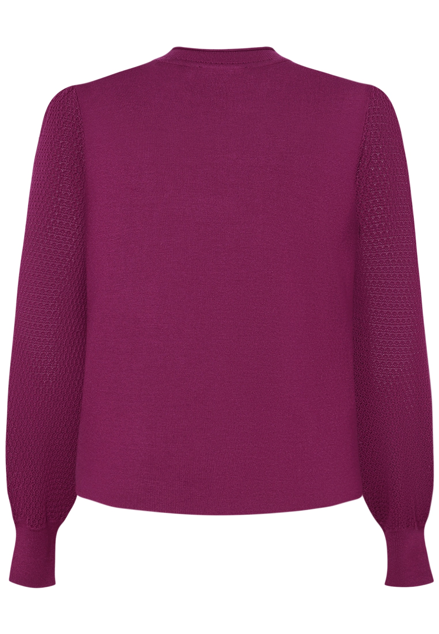 Zero Rundhalspullover »Feinstrickpullover mit Puffärmeln«